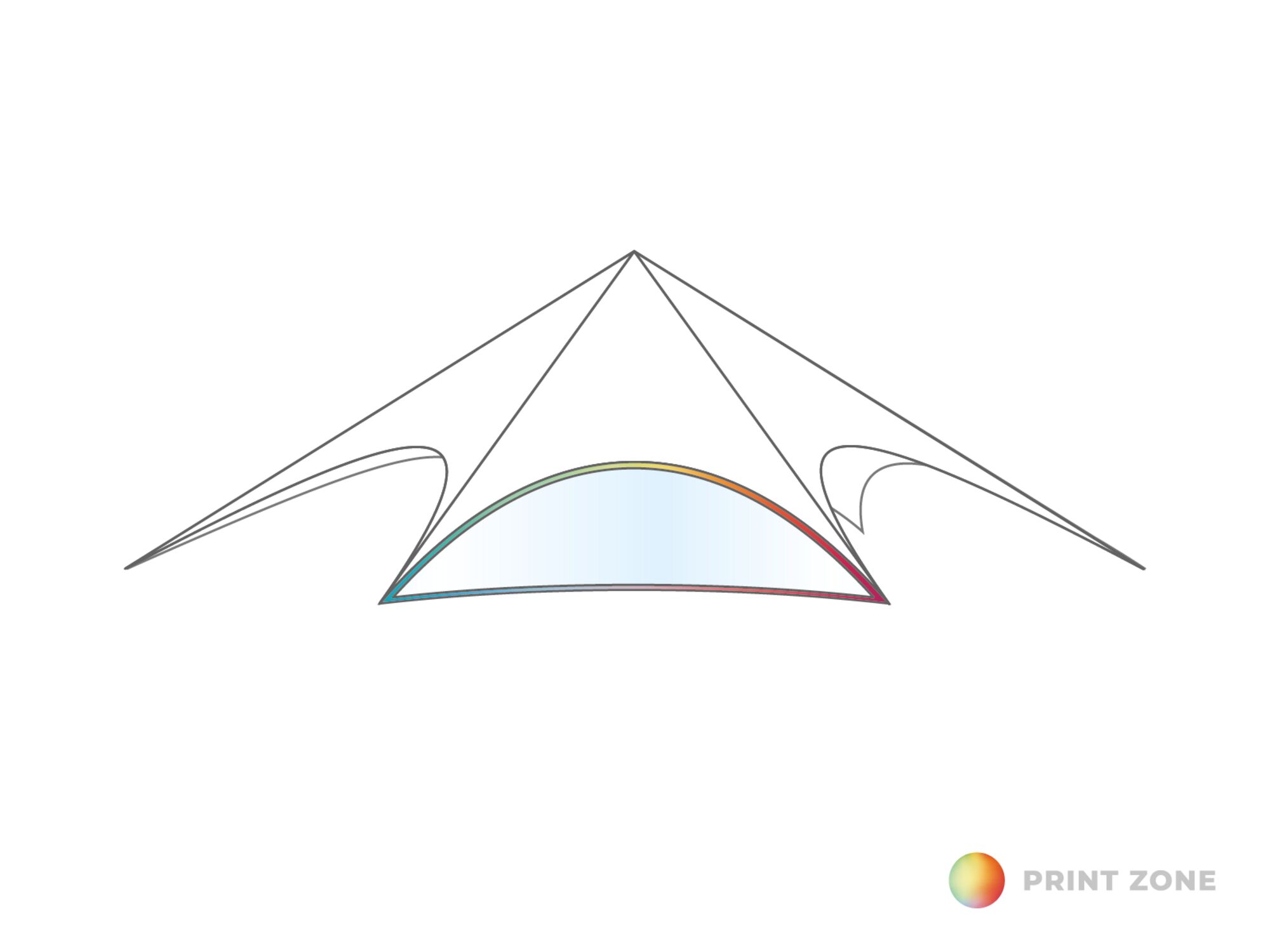 Star tent StellarLite sidewall - window - 16m diameter - Polyester Print