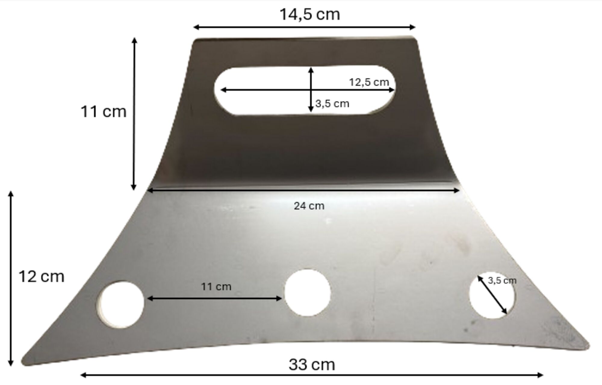 Placa de anclaje de acero inoxidable-para-3-piquetas