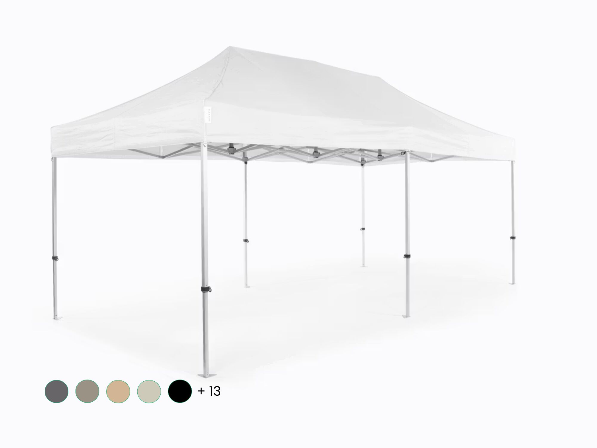 Carpa plegable AluForce con techo de poliéster - 3x6m blanco