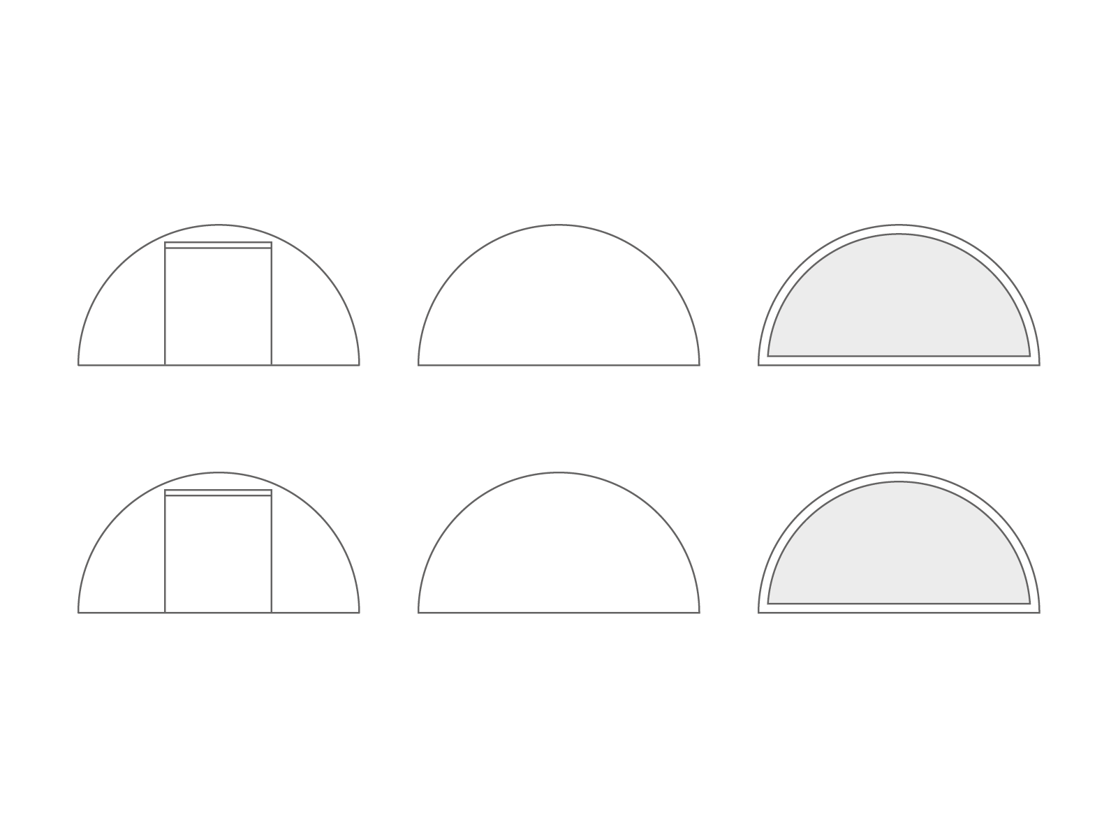 Star tent StellarLite sidewall set - 10m diameter - Polyester White