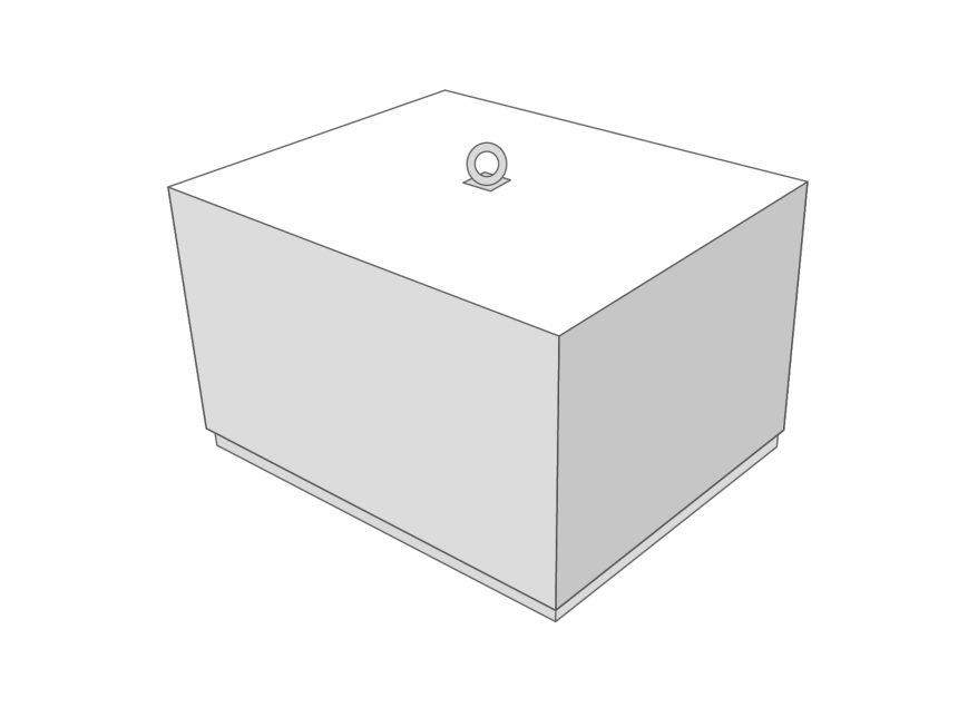 PVC cover for concrete weight 340 kg White