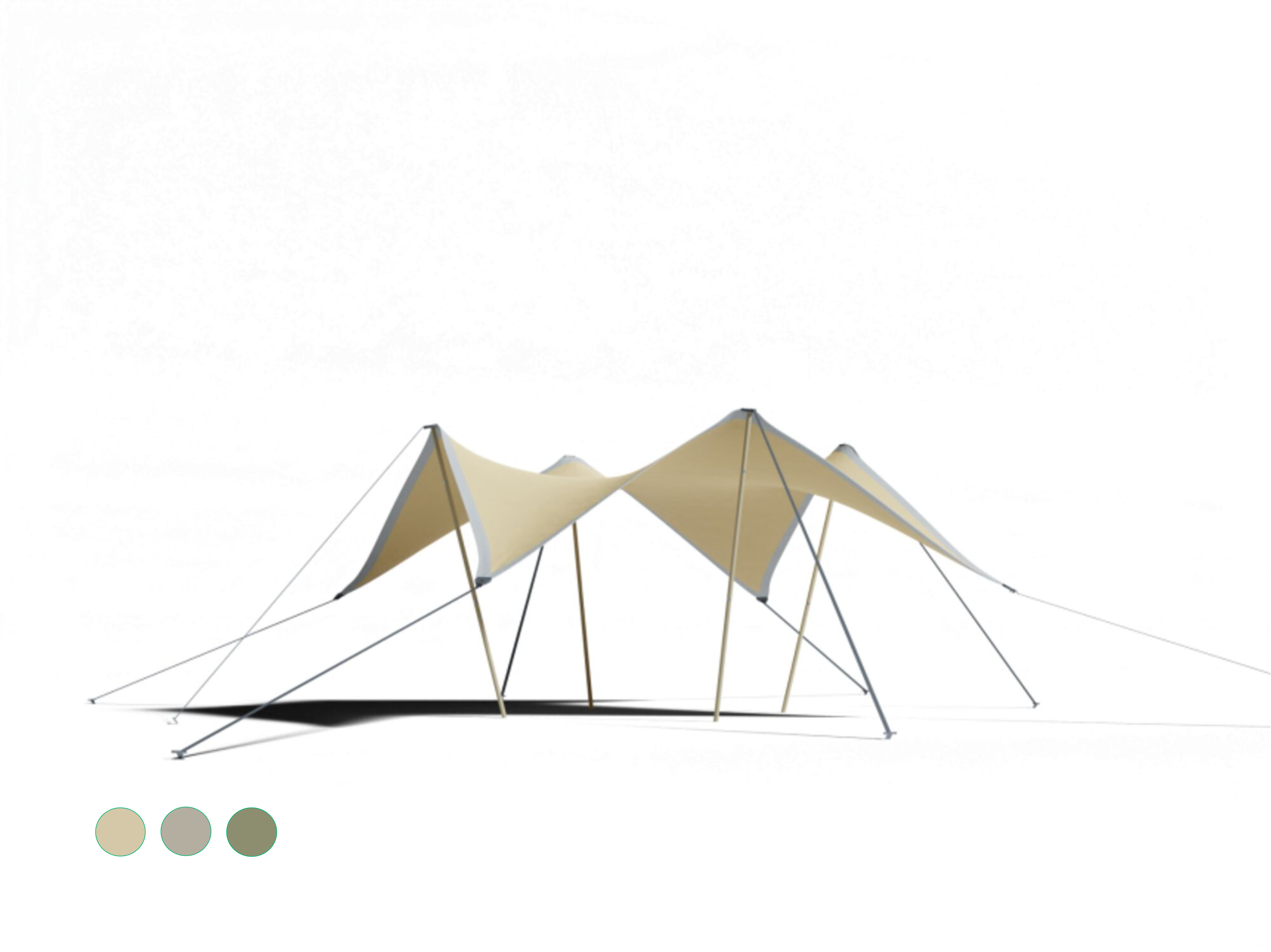 Easyflexx stretch tent - 4,2 x 4,2 m Desert Sand