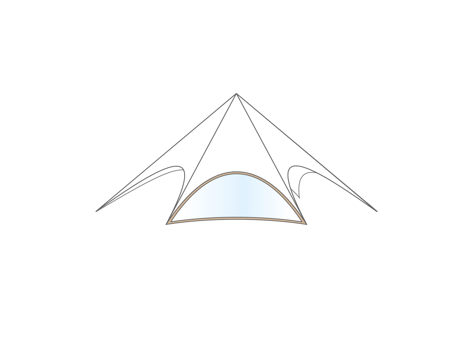 Paroi latérale pour tente étoile StellarLite - Fenêtre - 12m diameter - Polyester Desert Sand