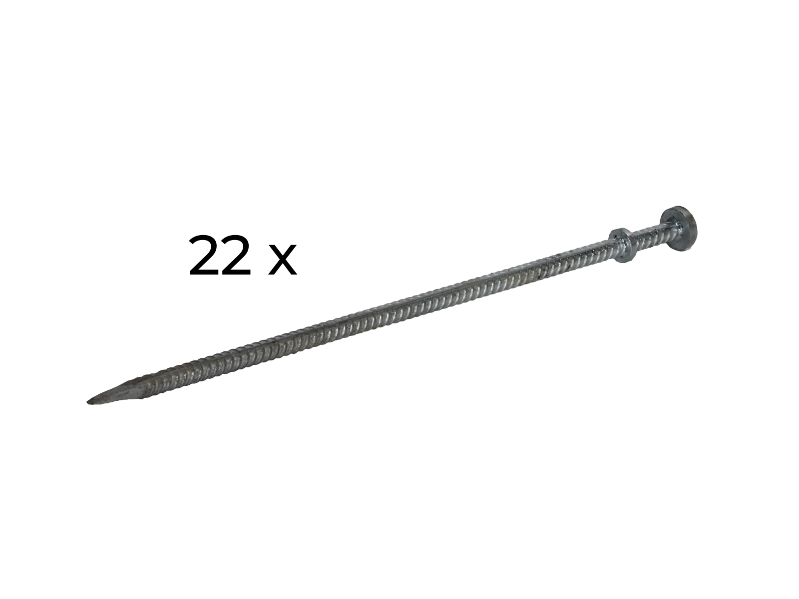 Set mit Heringen (22) von 110 cm für Stretchzelt 15 x 20 m