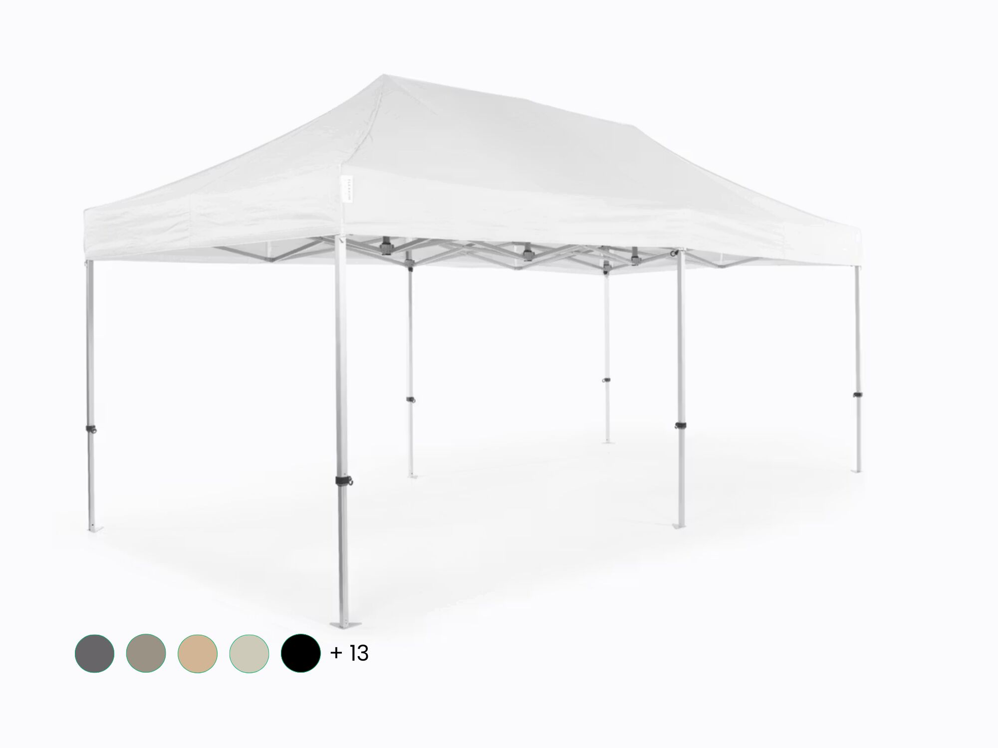 Carpa plegable AluForce con techo de poliéster - 2,5x5m blanco