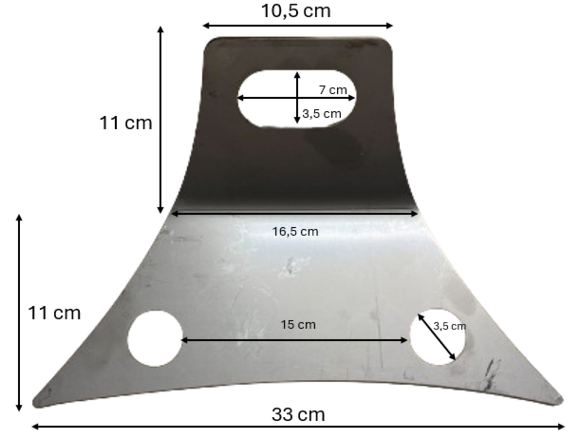 Verankeringsplaat RVS voor 2 haringen