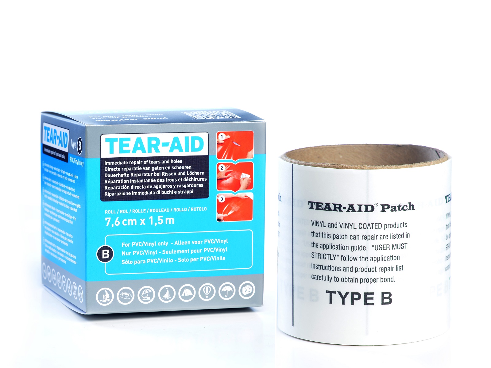 Tear-Aid roll 7,6 cm x 1,5 m - type B