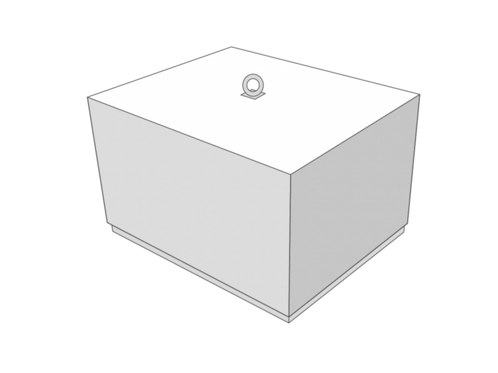 Hoes uit pvc voor betonblok 340 kg Wit