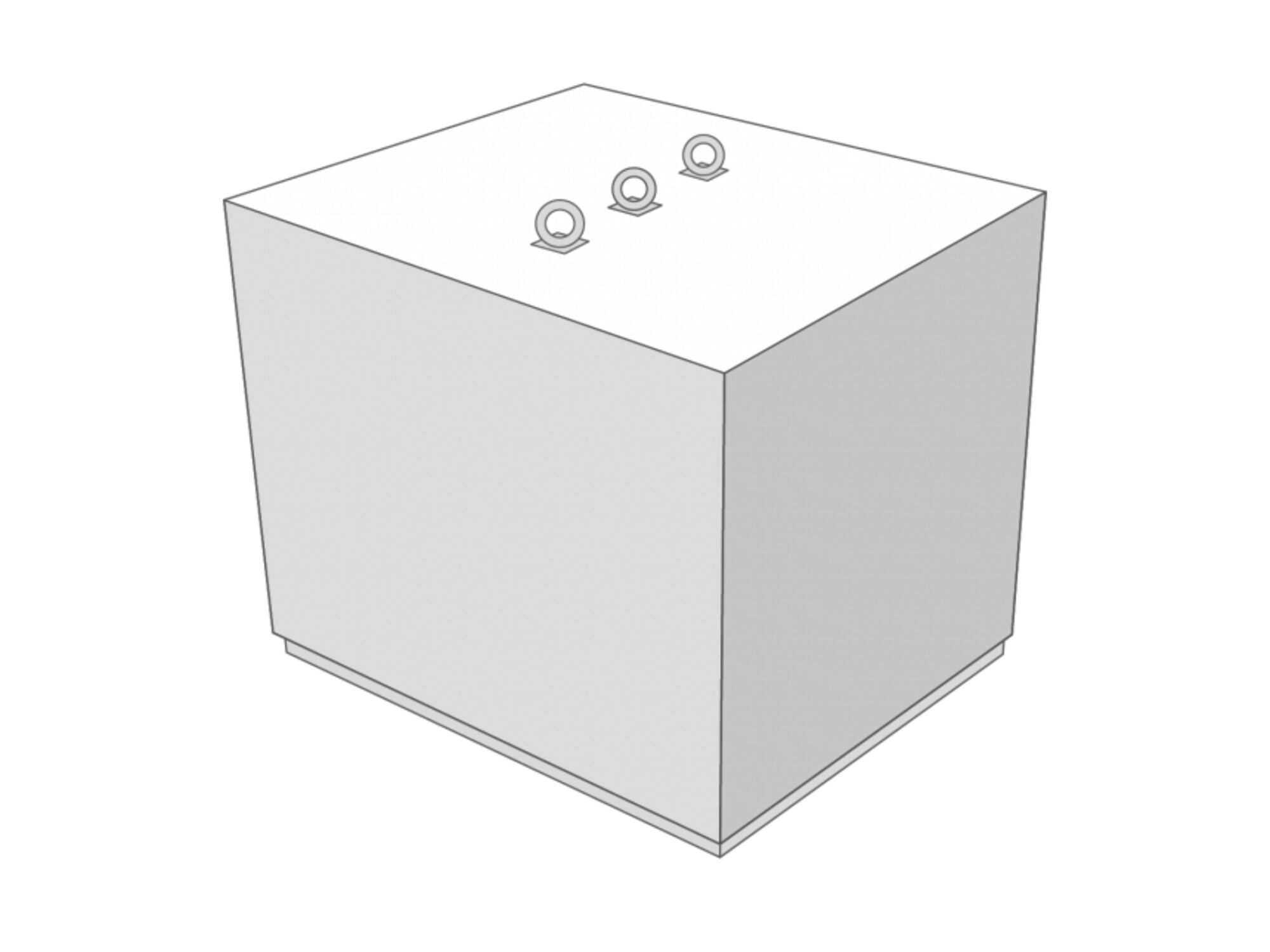 PVC cover for concrete weight 650 kg White