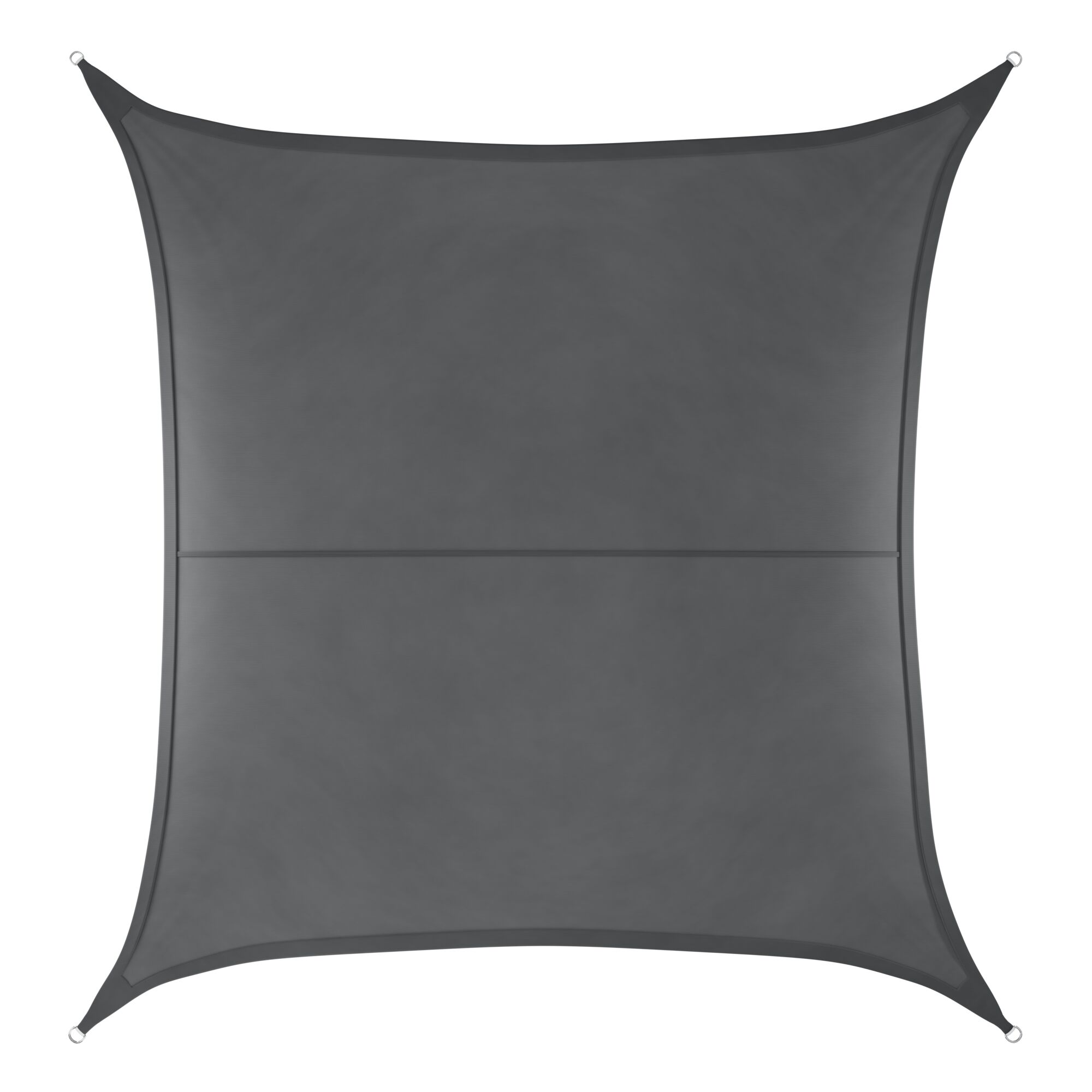 Schaduwdoek - vierkant - 4 x 4 m donkergrijs