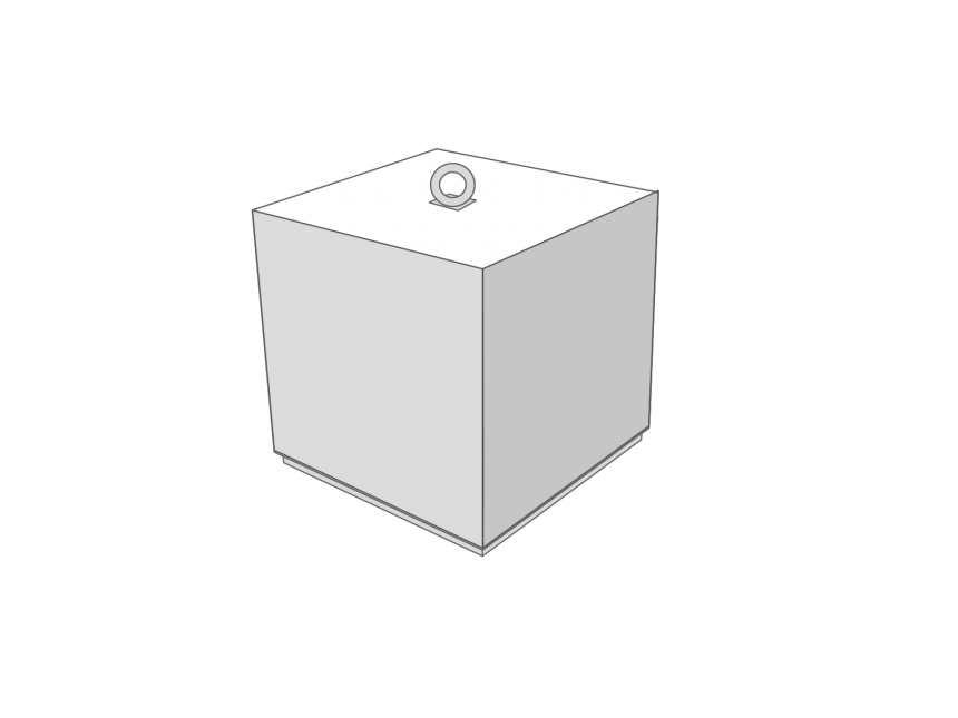 PVC cover for concrete weight 145 kg White