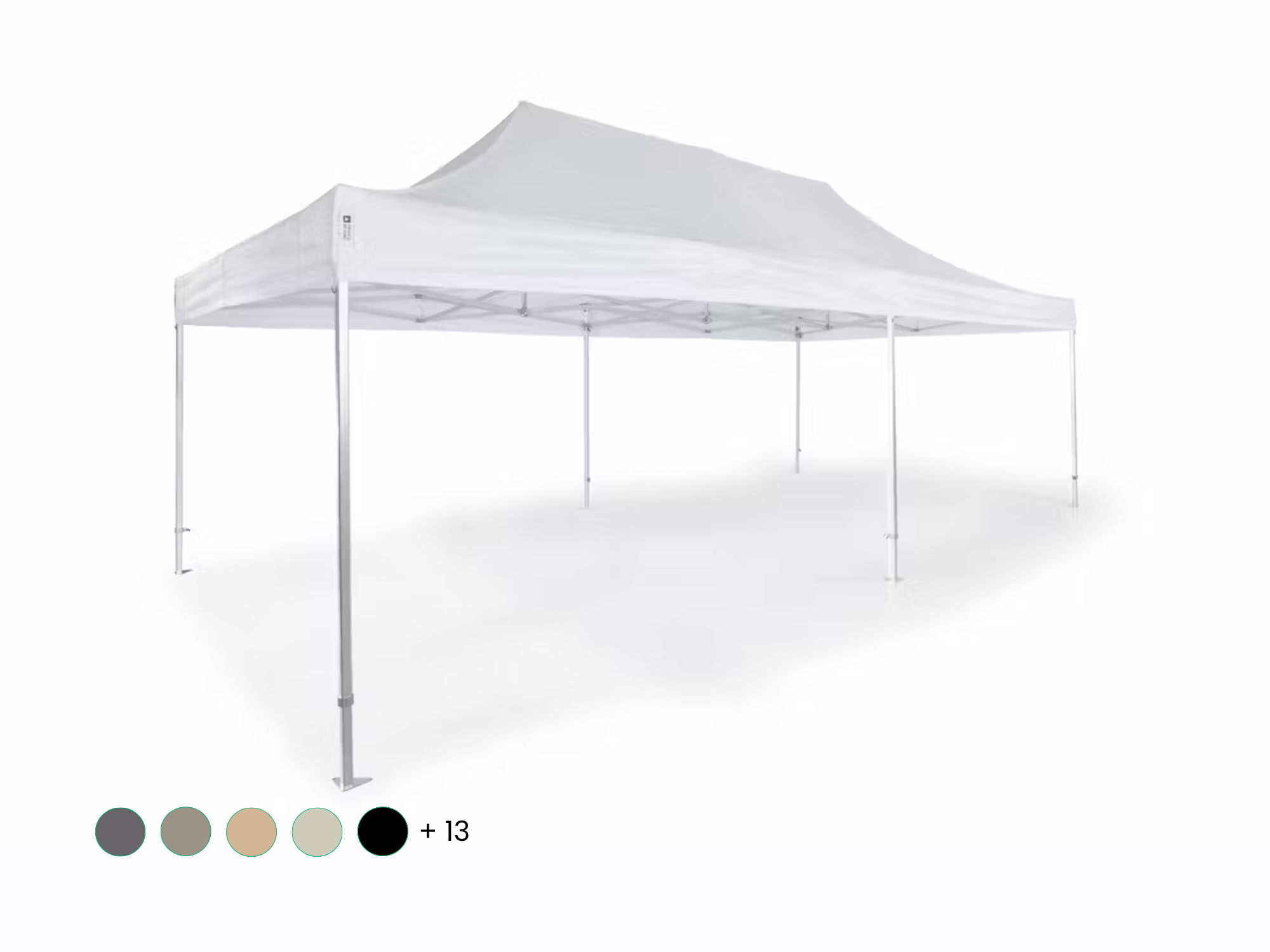 Folding tent AluLite with roof - 4x8m - Polyester White