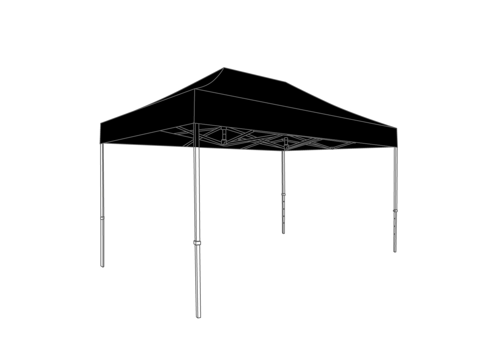 folding tent 3 x 4,5 black