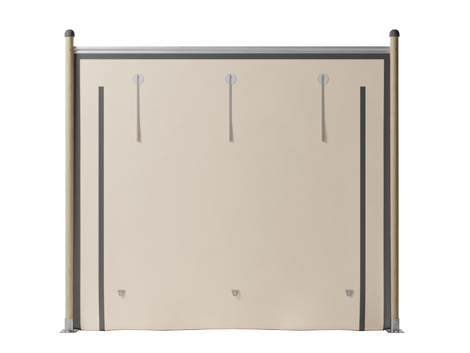 Paroi latérale Triflexx - base - 3 x 2,75 m - sans fenêtre Sahara/Sahara