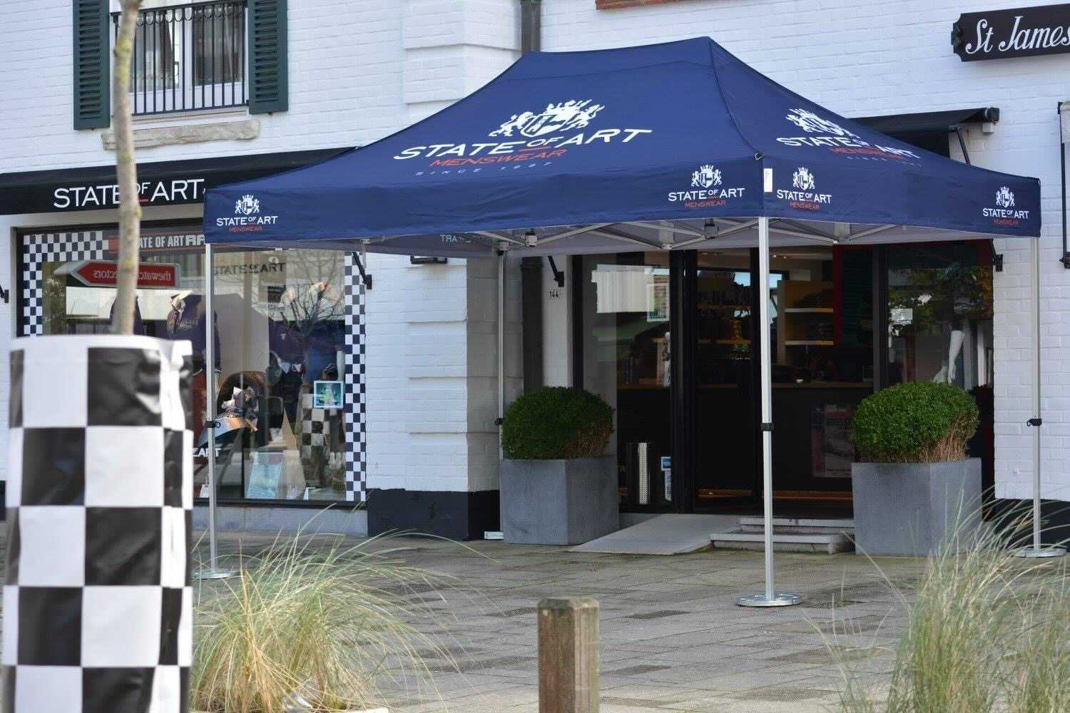 Carpa plegable AluLite con techo de poliéster - 3x4,5m gris claro