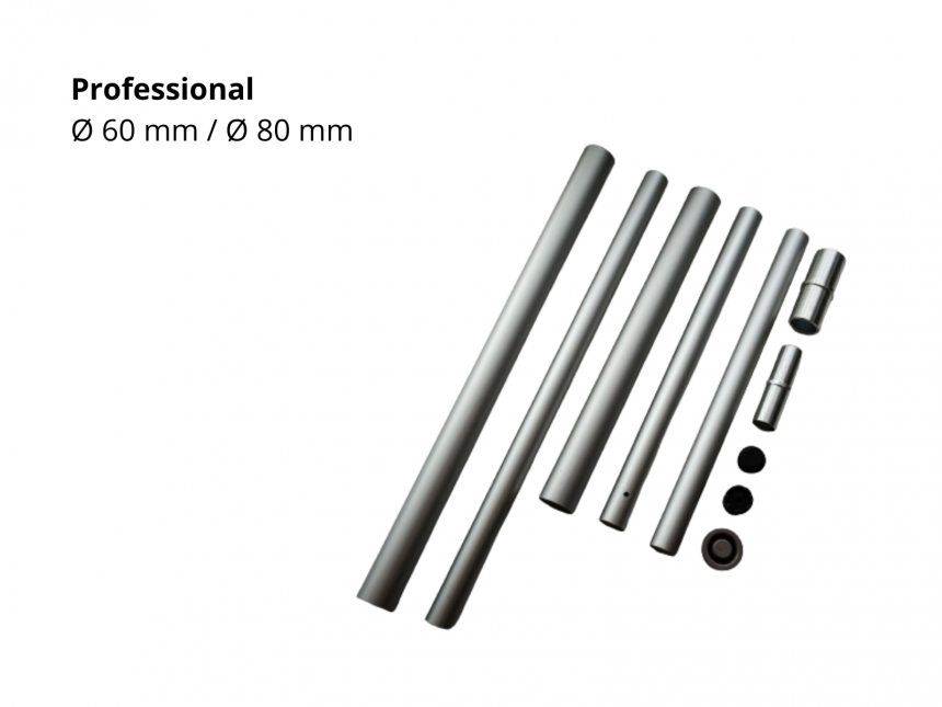 Kit de poles en aluminium pour tente stretch 10x12,5 | Professional (Ø 60 mm - Ø 80 mm)