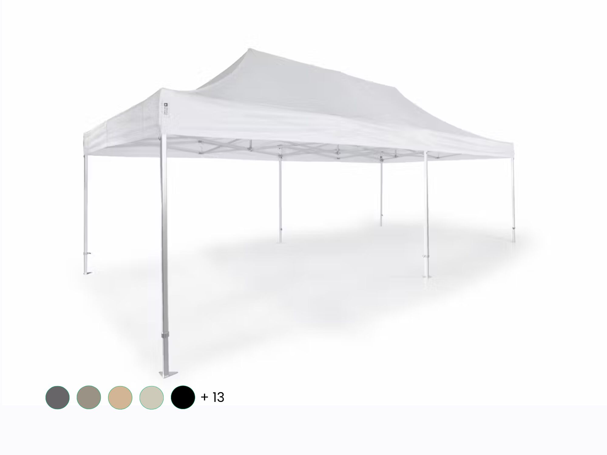 Faltpavillon AluLite mit Dachplane - 4 x 8 m - Polyester Weiß