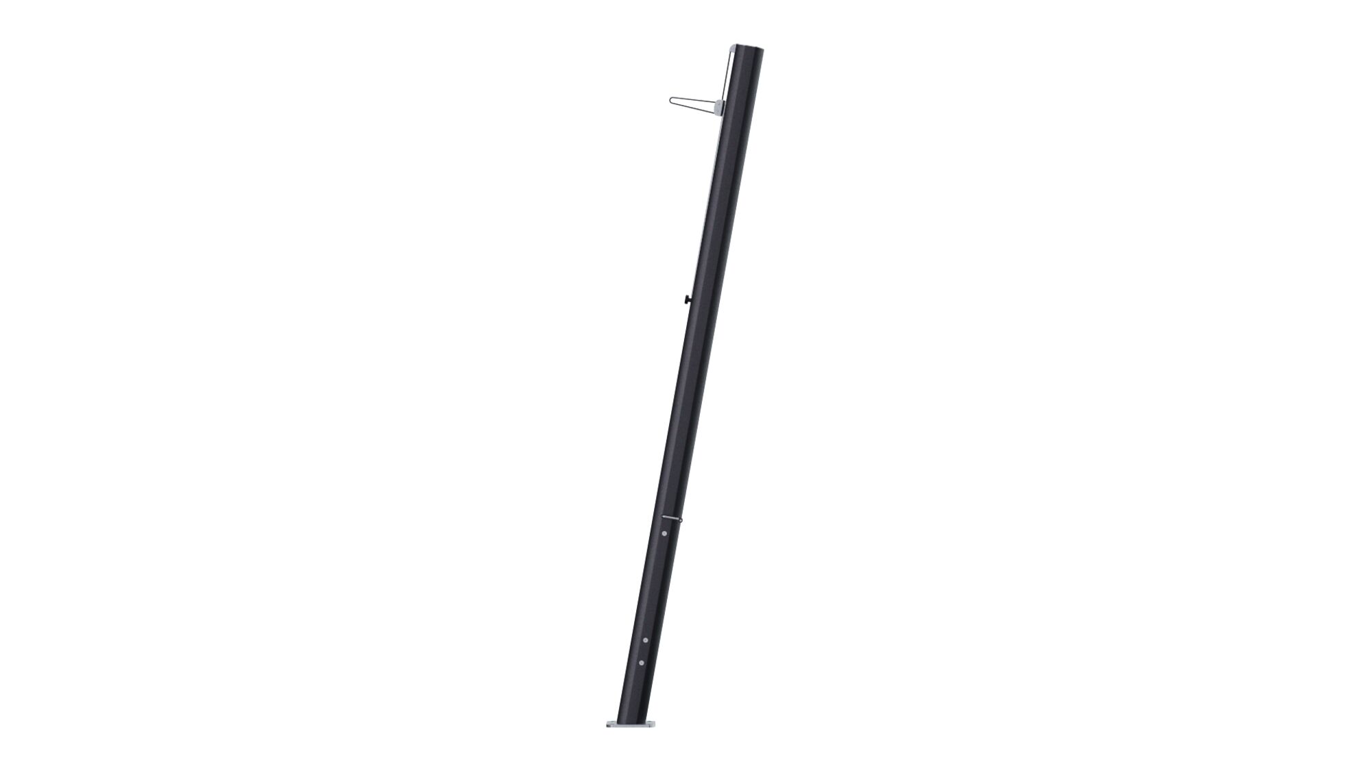 Aluminiummast 80° - 3m - internes Spannsystem - schwarz