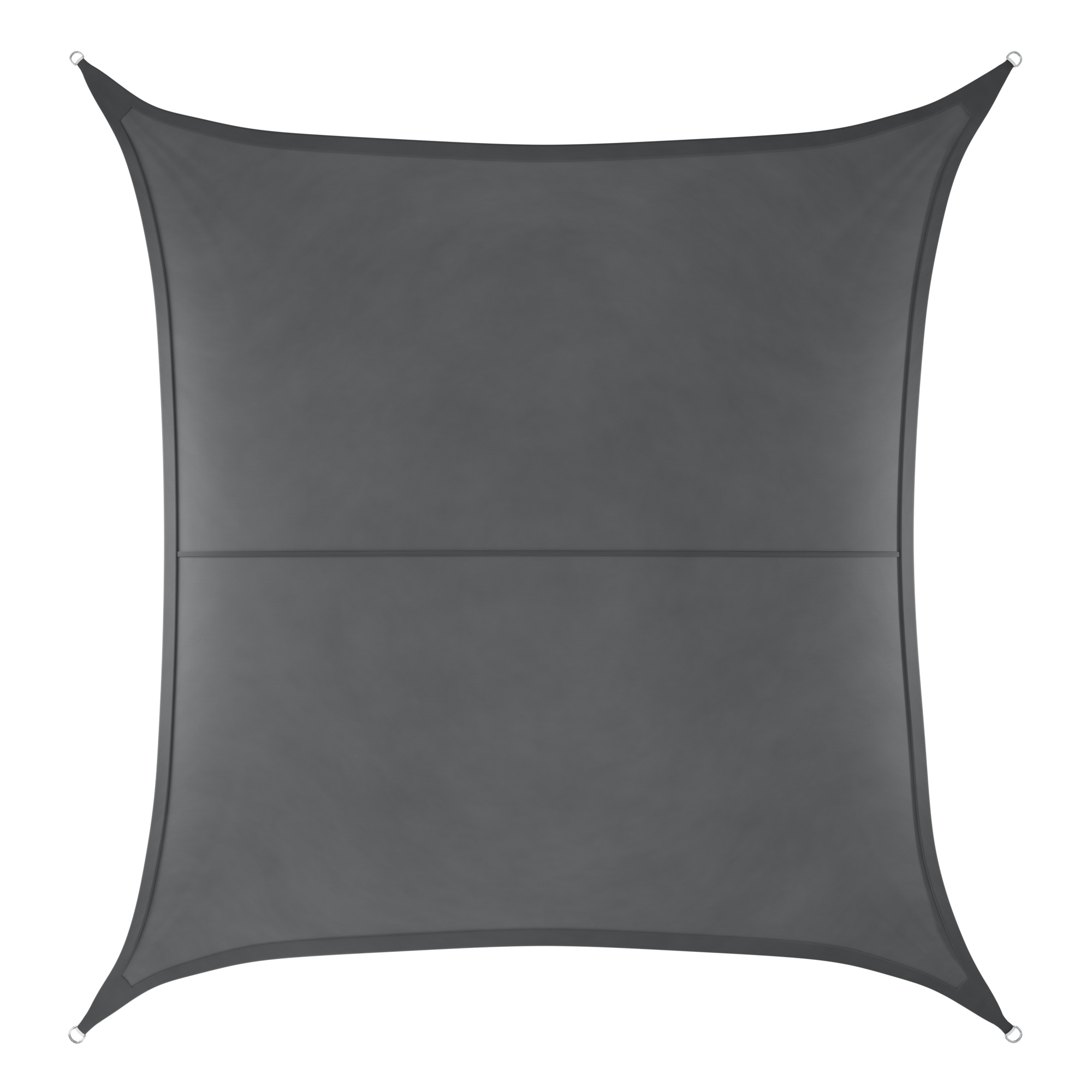 Schaduwdoek - vierkant - 4 x 4 m donkergrijs