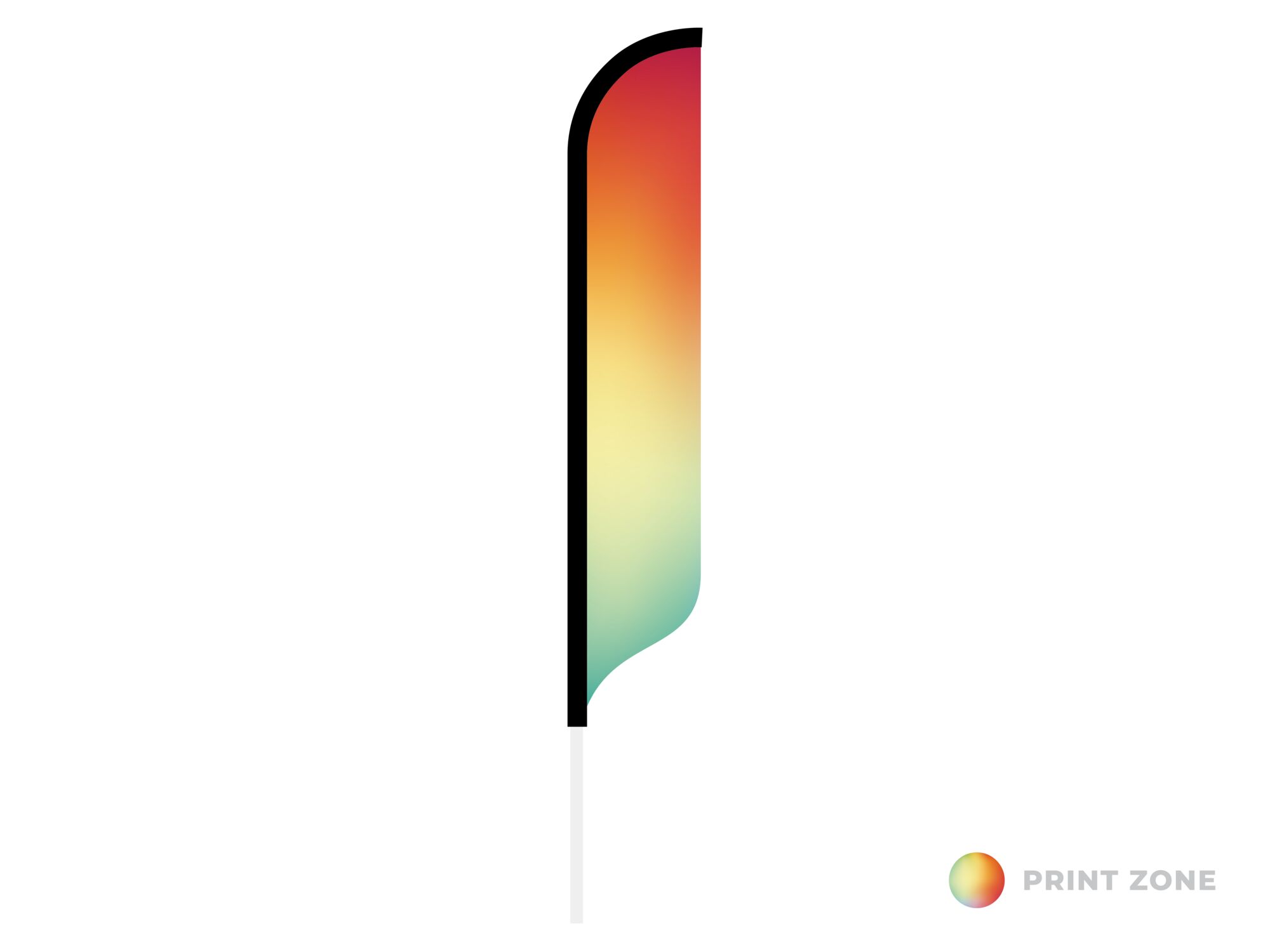 Beachflag Solar enkelzijdig - large bedrukt