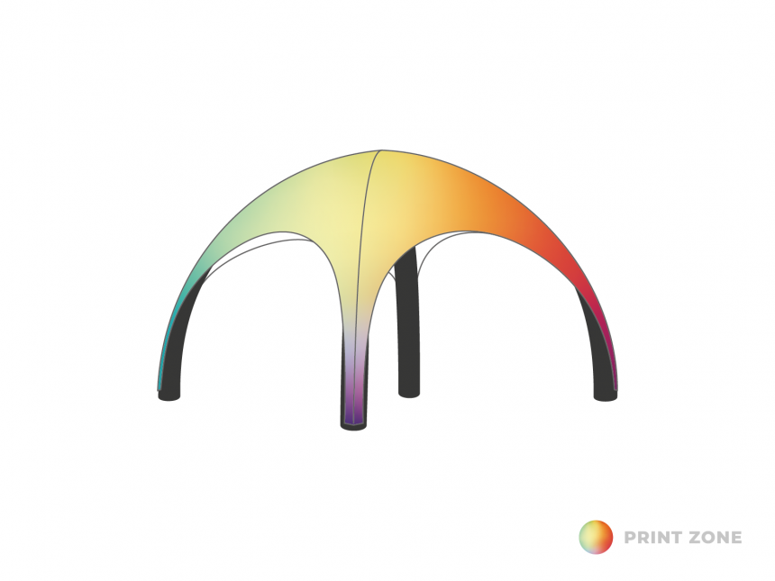 Opblaasbare tent Globe Dak 5x5 bedrukt