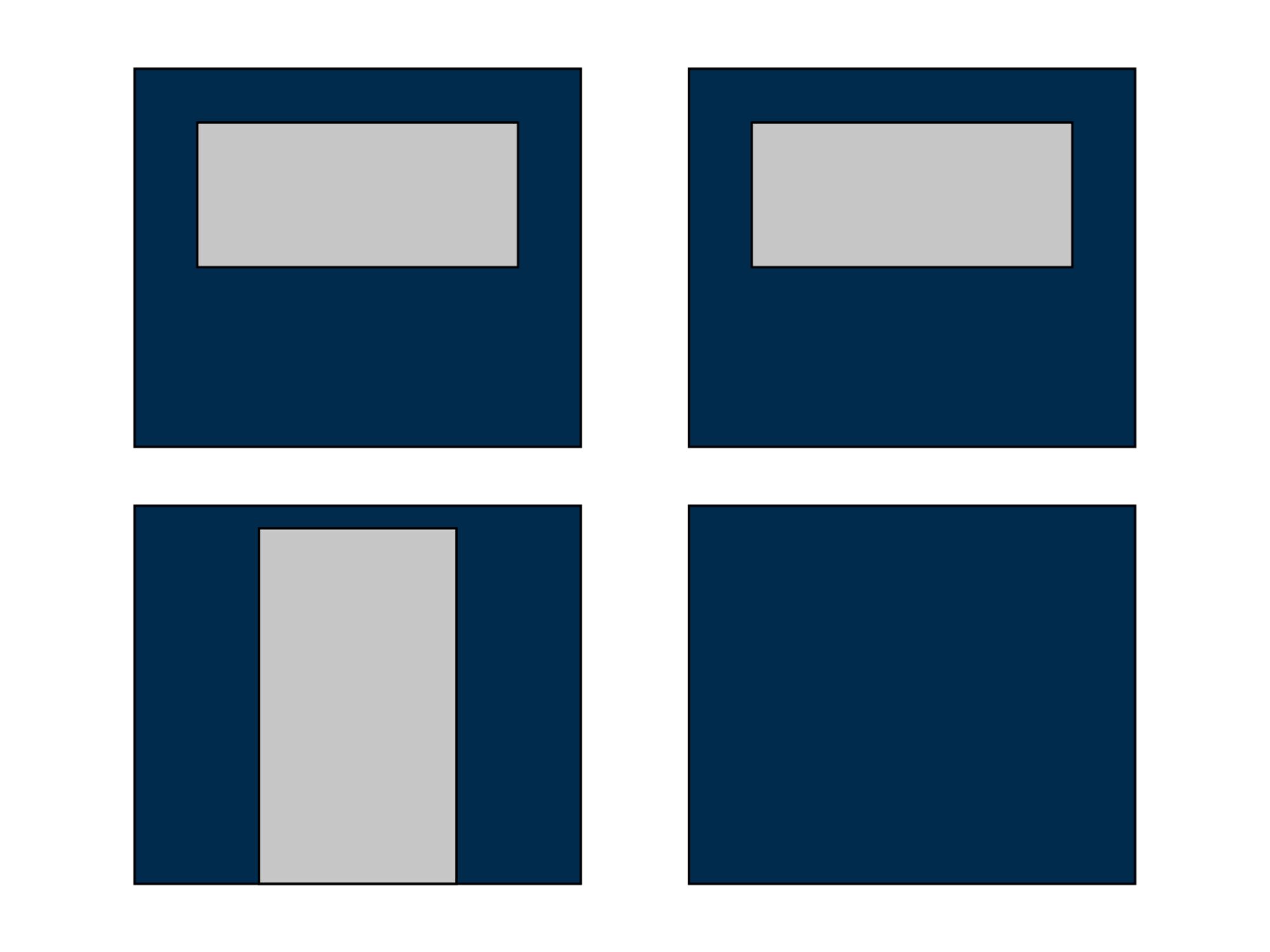 Tonnelle pliante Kit de parois latérales avec sac de transport - 4x4m - Polyester Bleu foncé