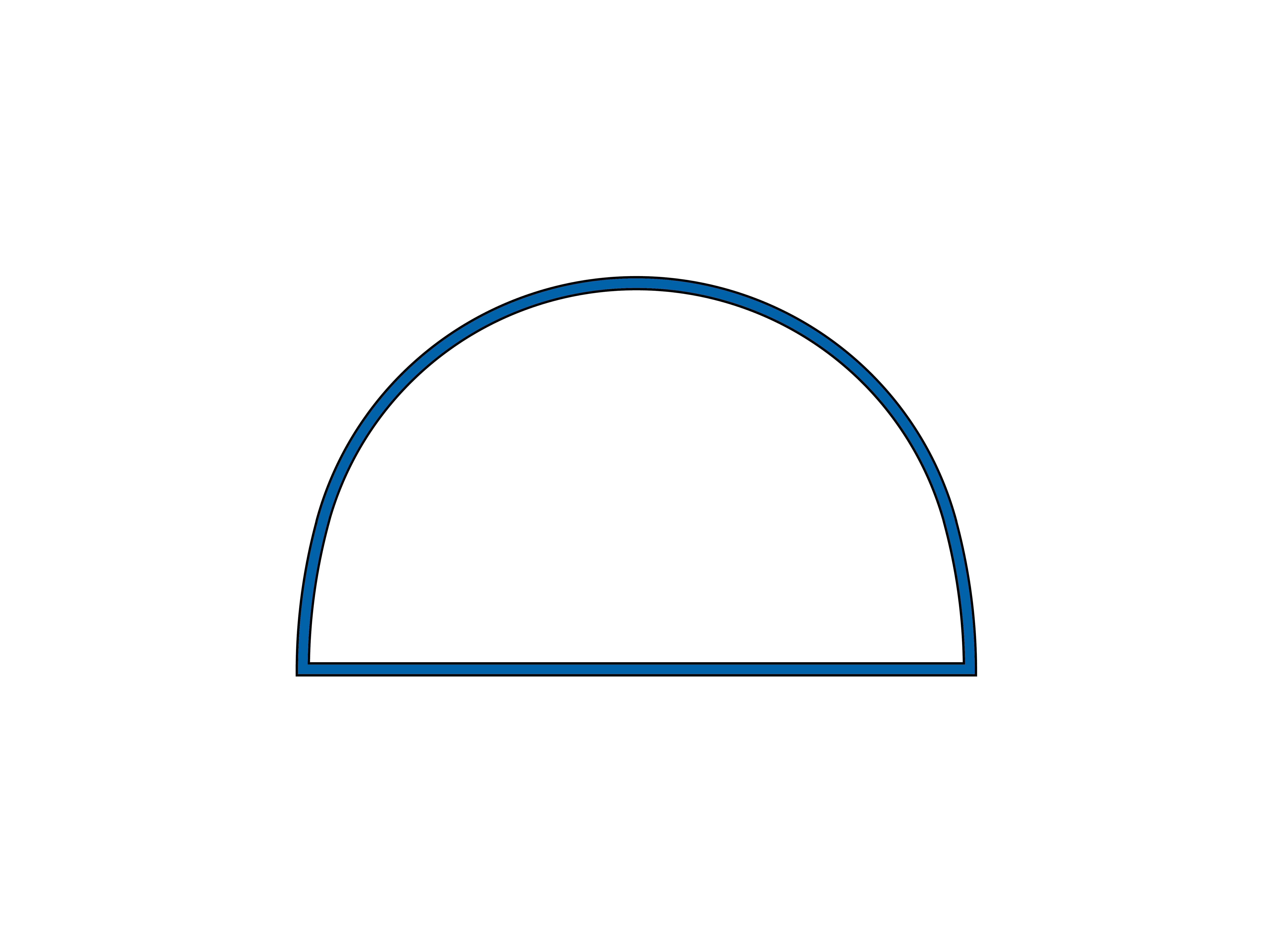 Aufblasbares Zelt Globe Seitenwand mit Panoramafenster - 5 m Blau