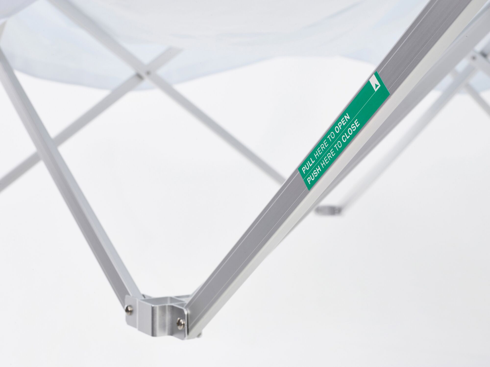 Folding tent AluForce frame detail