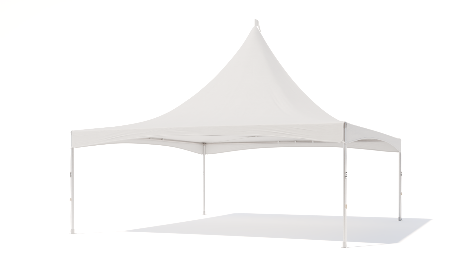 Pagoda tent keder round pole - without sidewalls  - 6x6m White