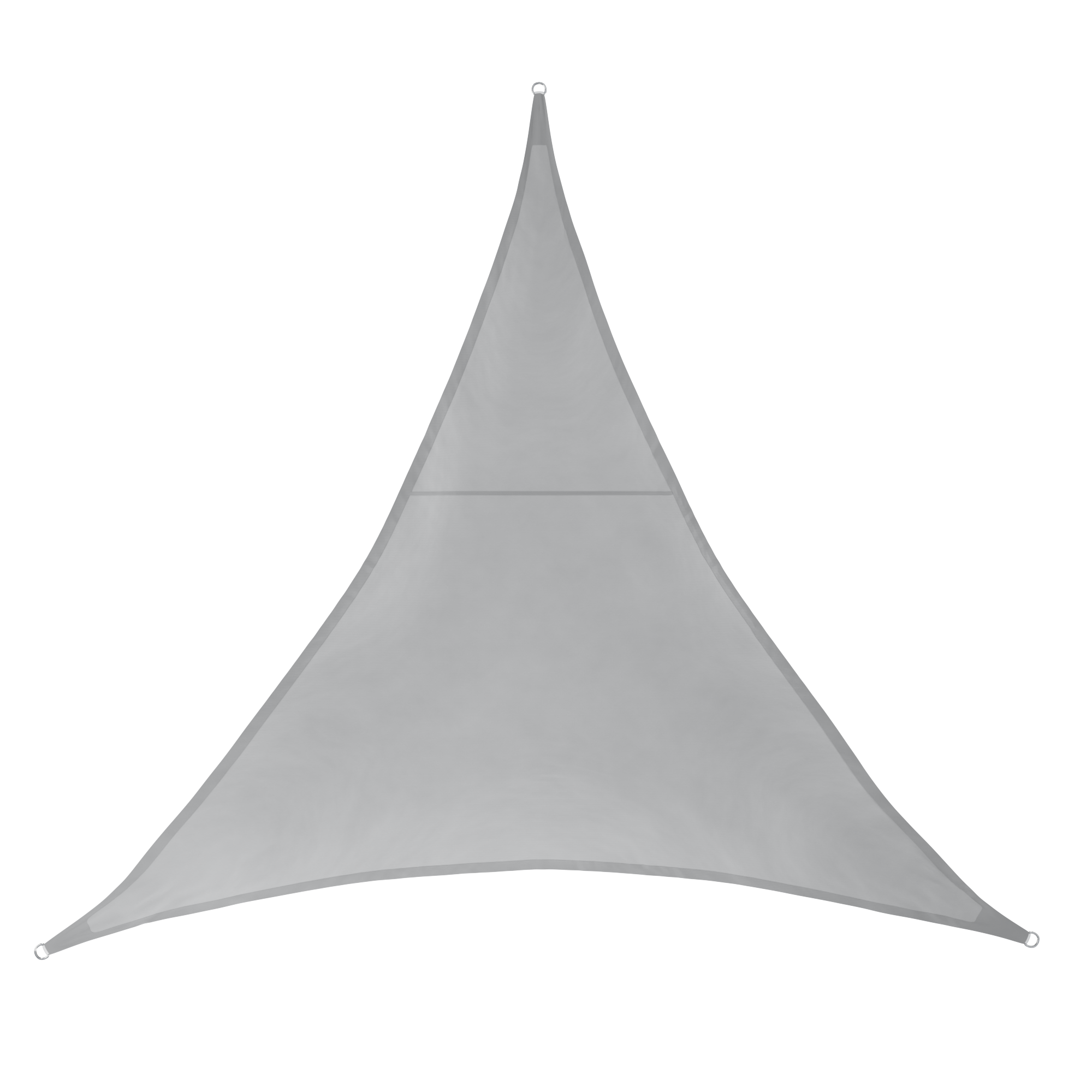 Schaduwdoek - driehoek - 5 x 5 x 5 m lichtgrijs