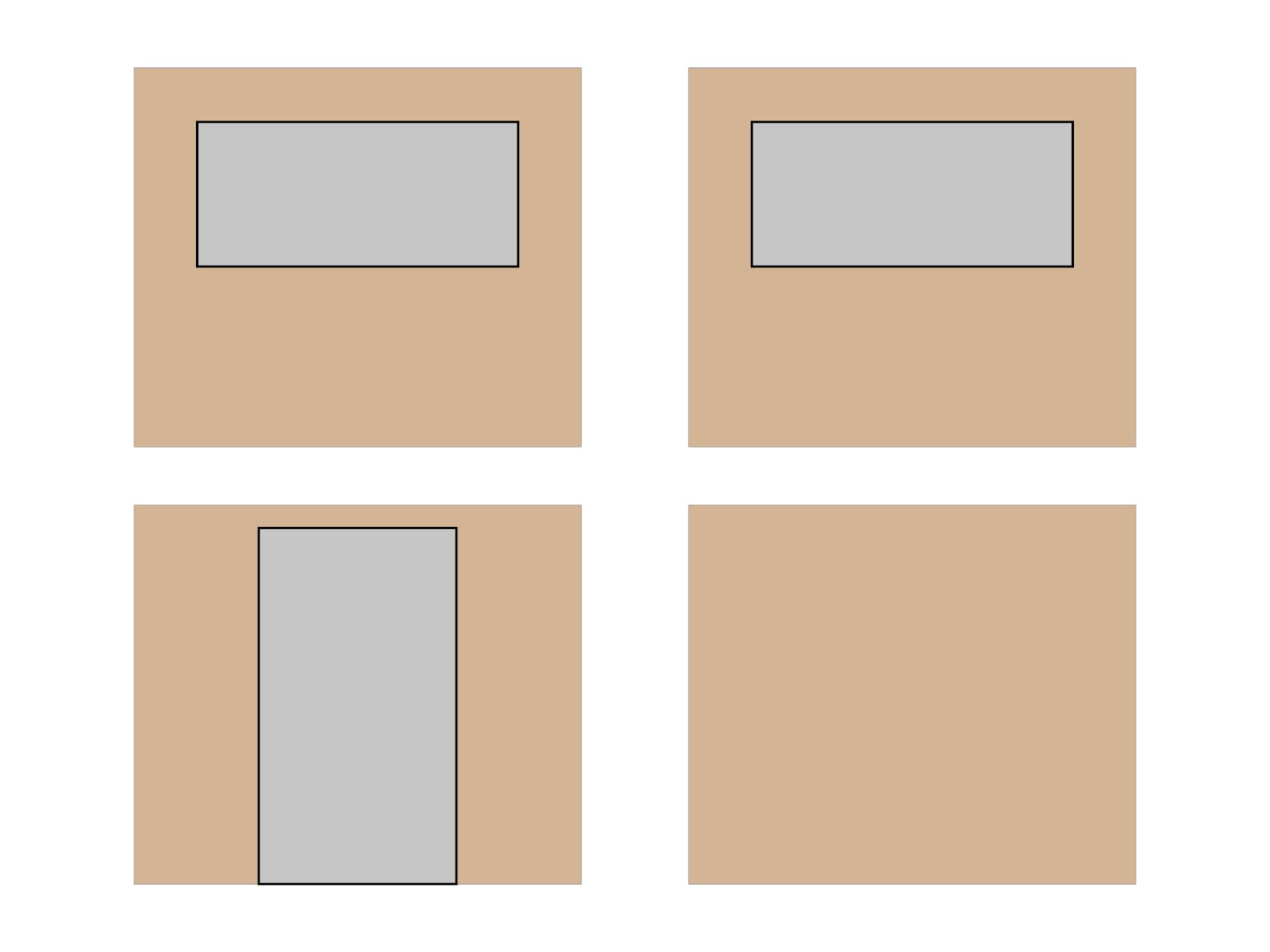 Faltpavillon Seitenwandset mit Tragetasche - 3 x 3 m - Polyester Desert Sand