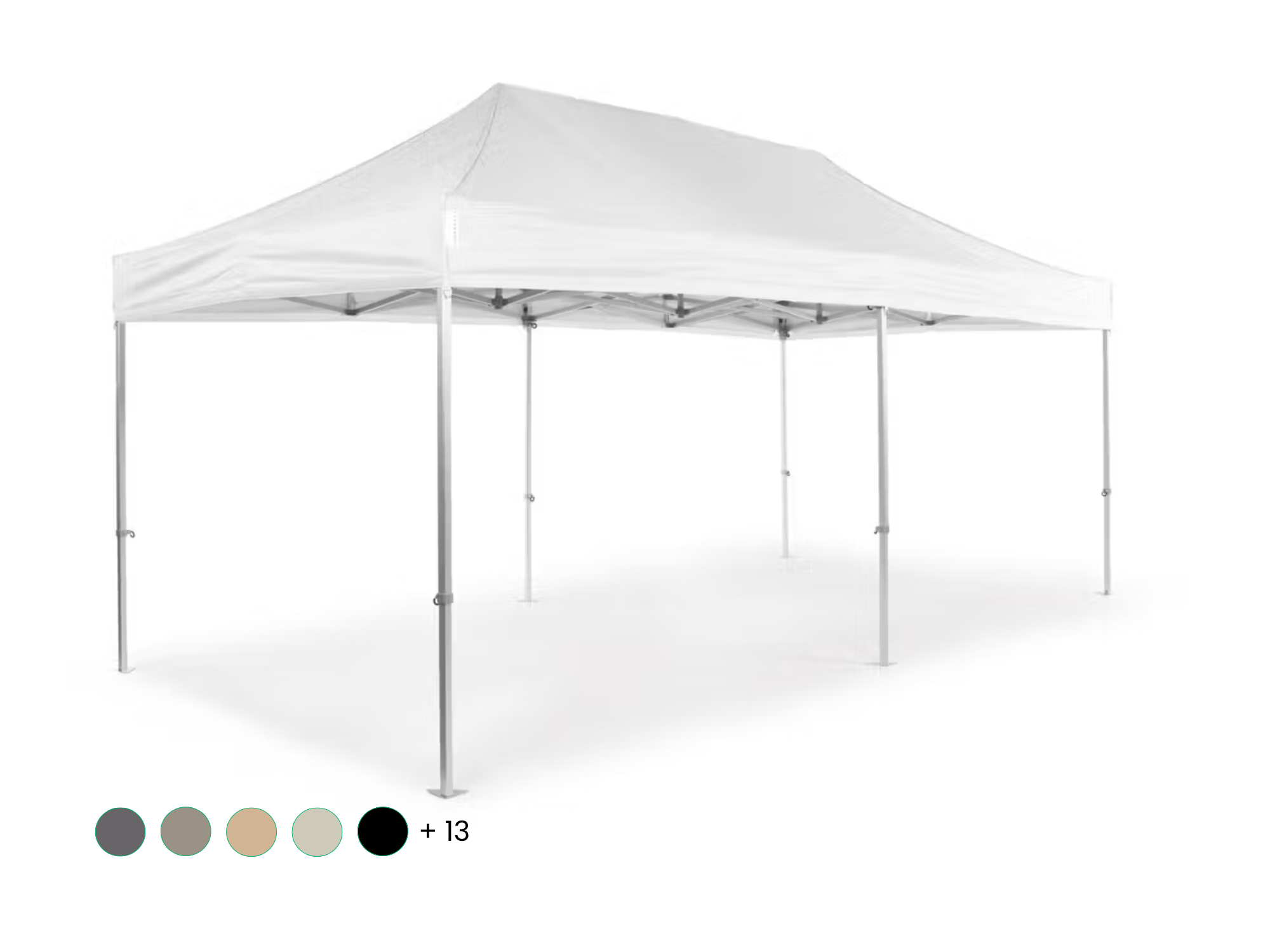 Folding tent AluLite with roof - 3x6m - Polyester White