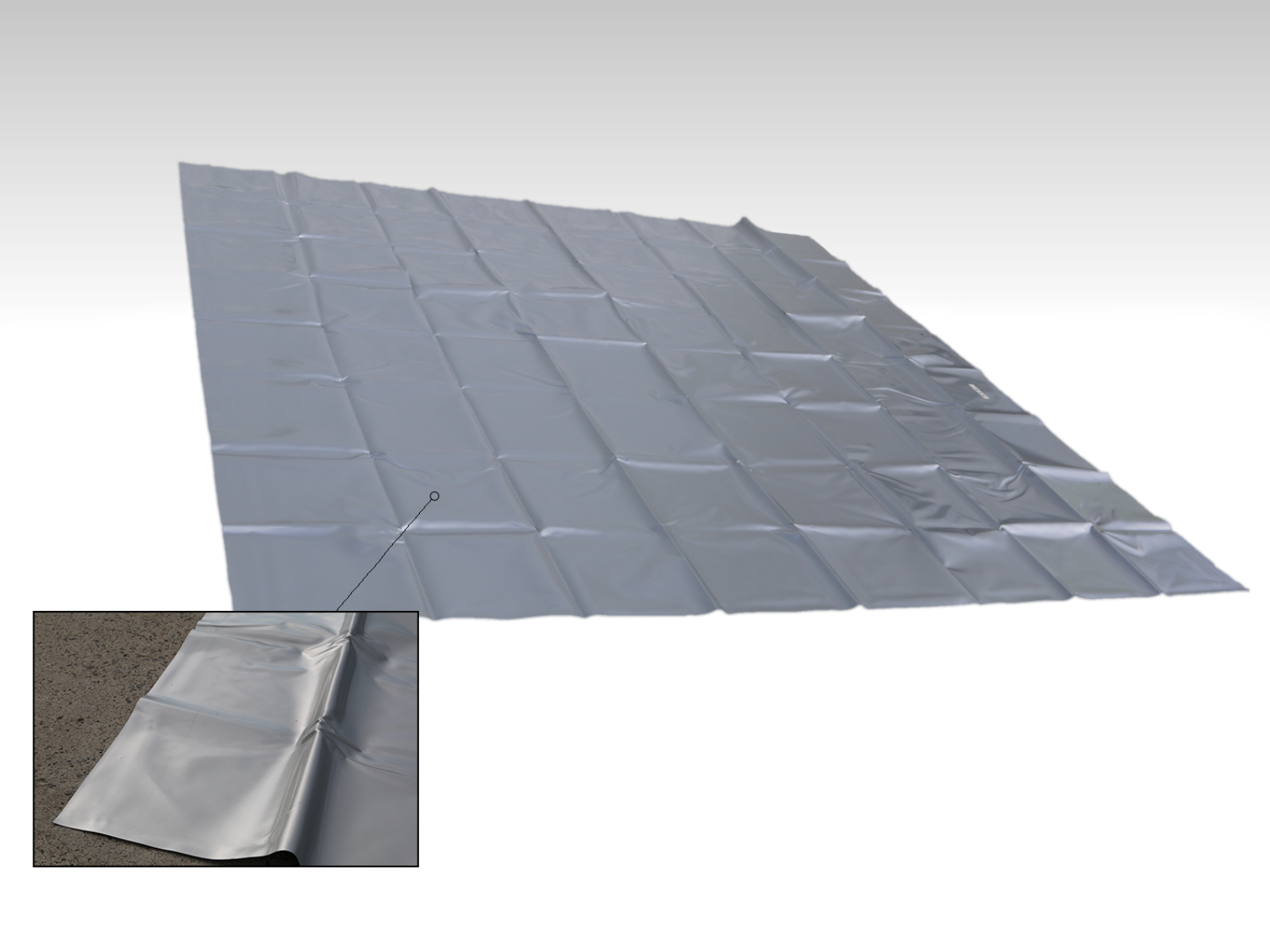 PVC ground cover 3 x 6 m - Silver grey