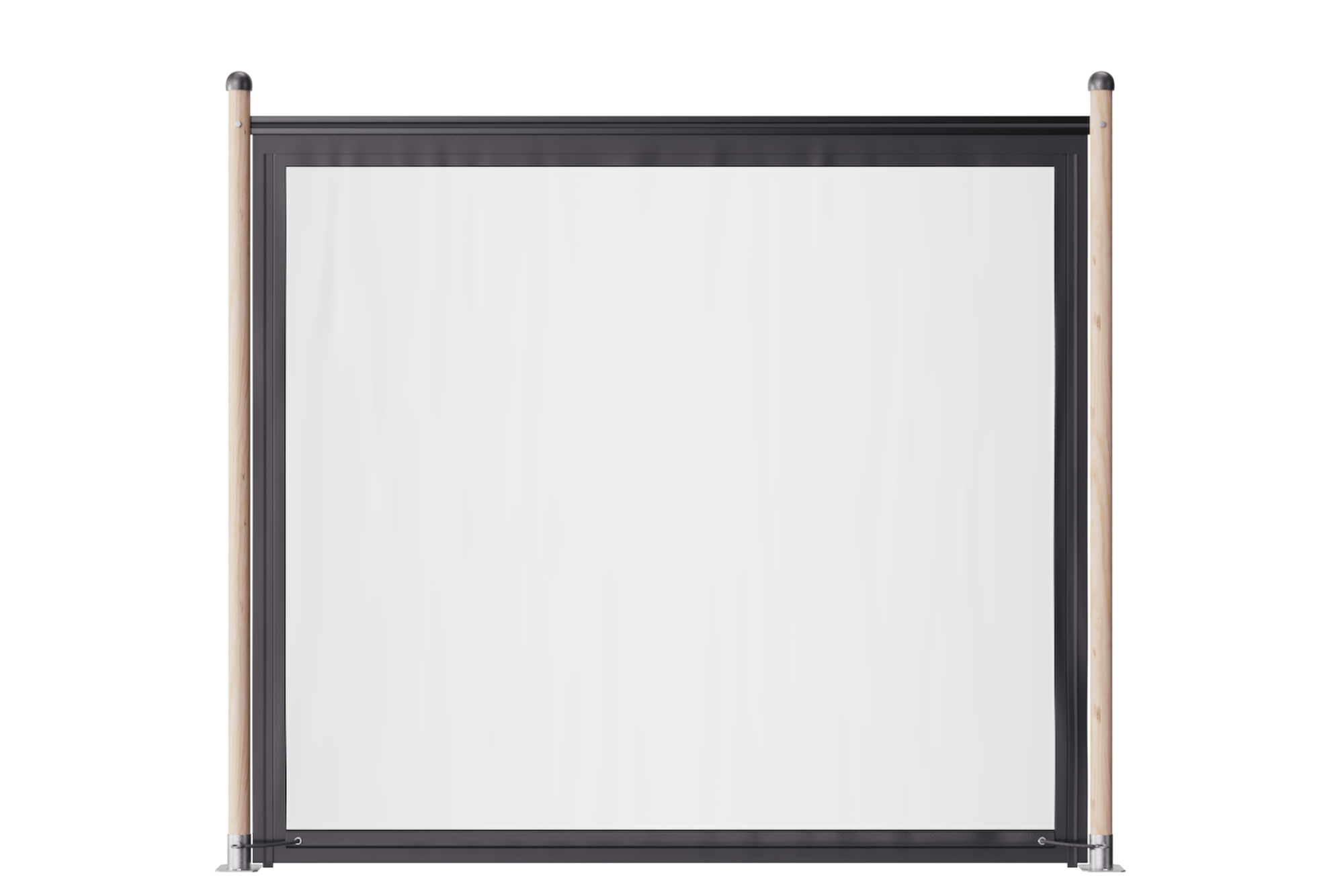 Sidewall Triflexx 560 g/m² - extension - 2 x 2,75 m - with panorama window Sand/Cream