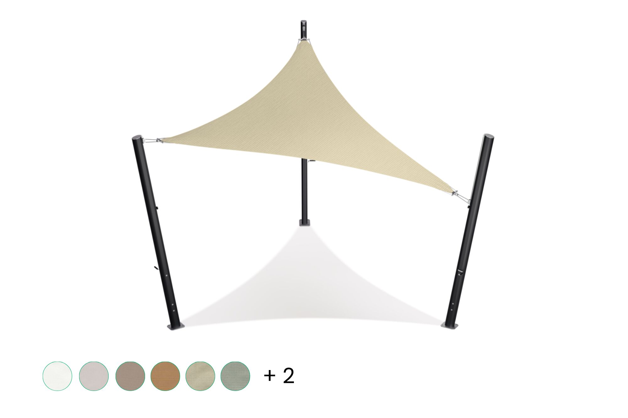 Schaduwdoek - driehoek - 4 x 4 x 4 m - Waterdicht - Polyester - Sandstone