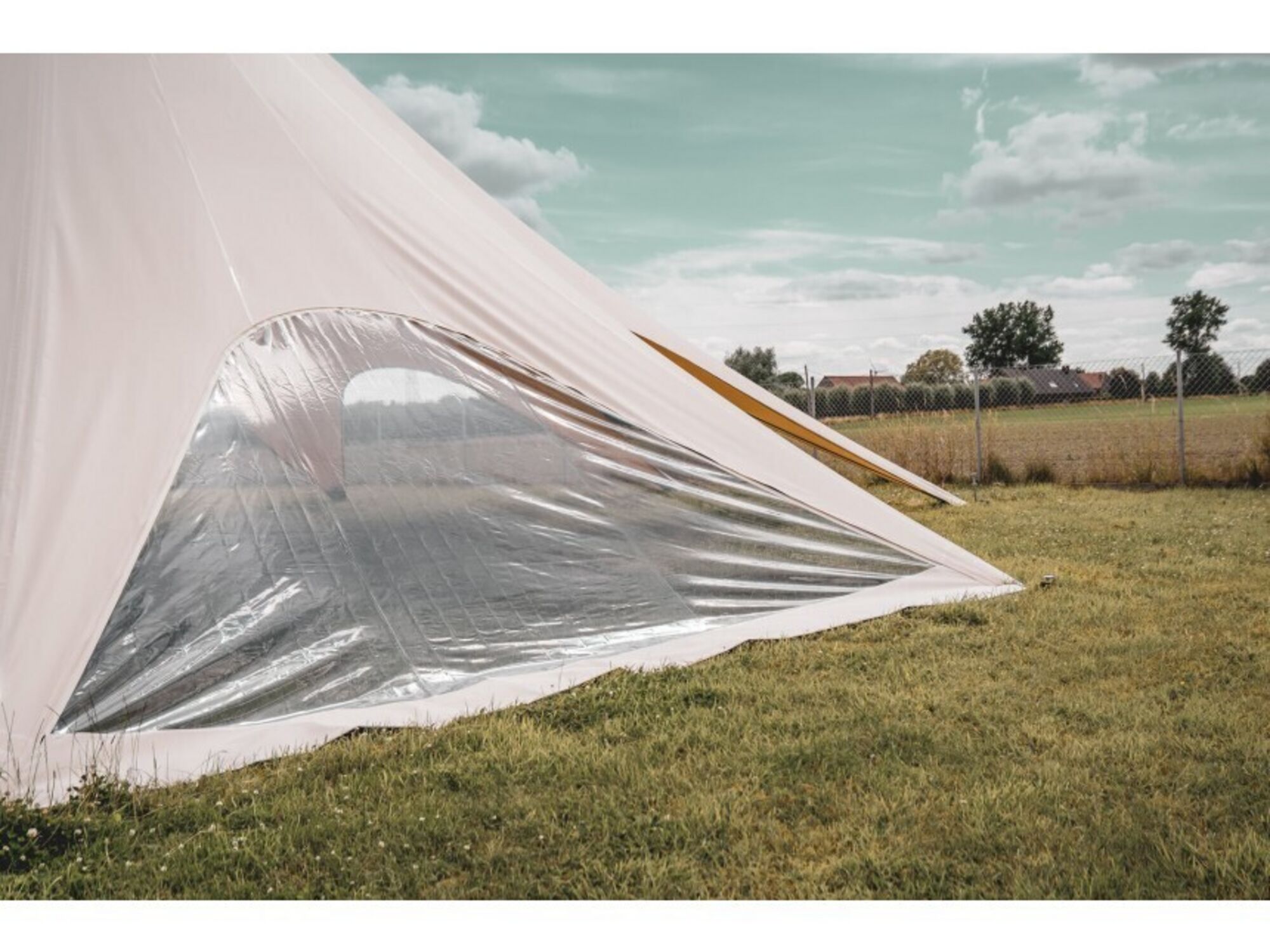 Star tent Stellar 9 plain - sidewall with panoramic window 18 m - White