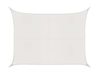 Rectangular white shade sail without poles