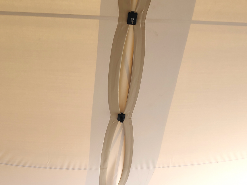 Canaleta de conexión carpa beduina Triflexx (sin keder) - set con abrazaderas - 8,5 m Sahara/Sahara