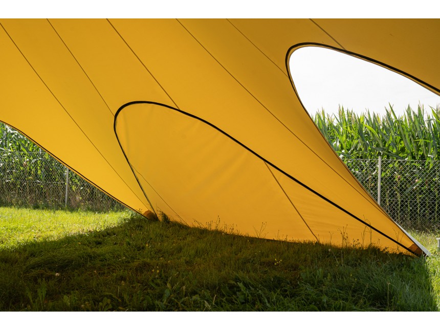 Star tent Stellar 9 textured - closed sidewall 18 m - Sand