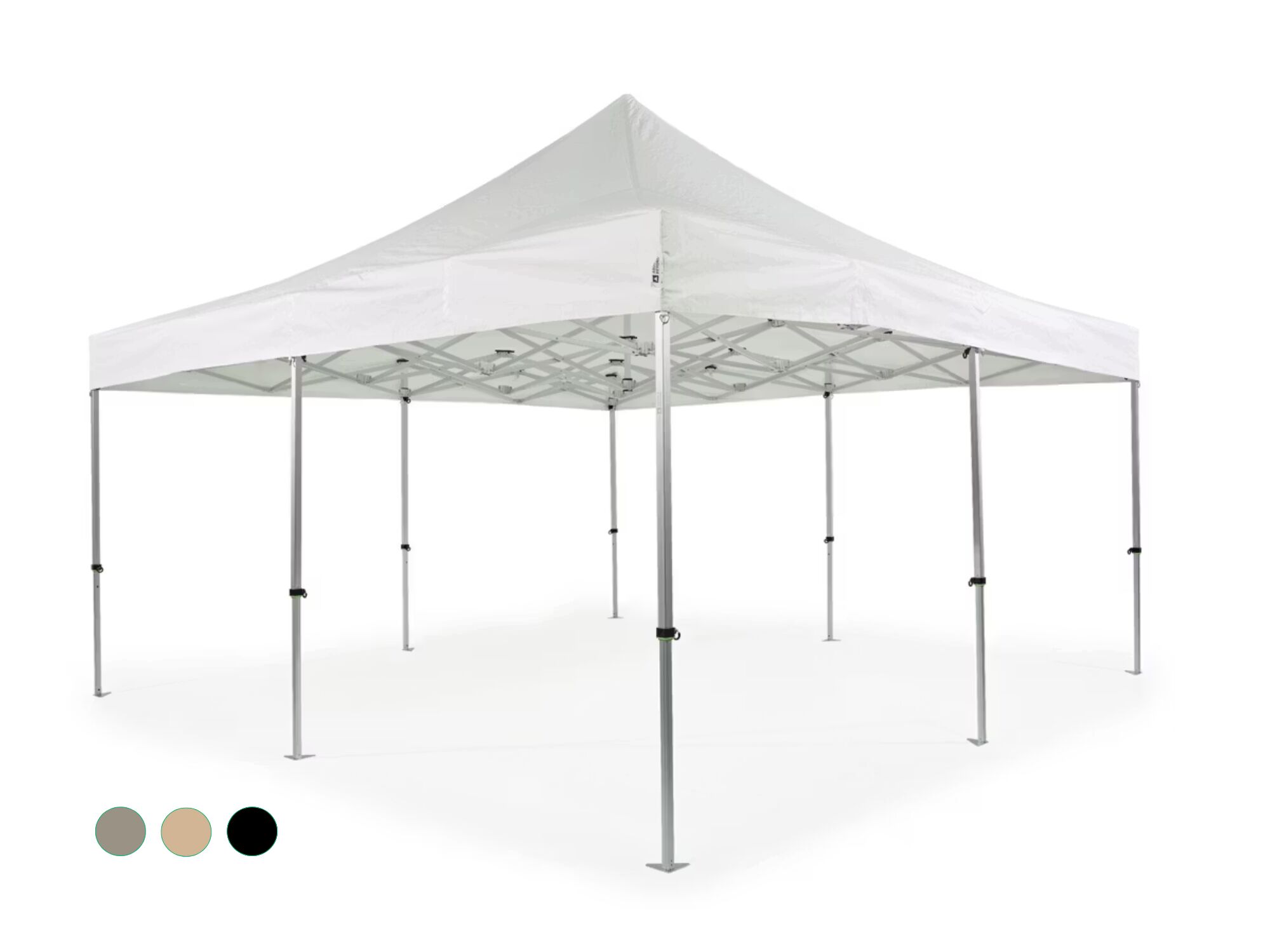 Carpa plegable AluForce con techo de PVC- 5x5m blanco