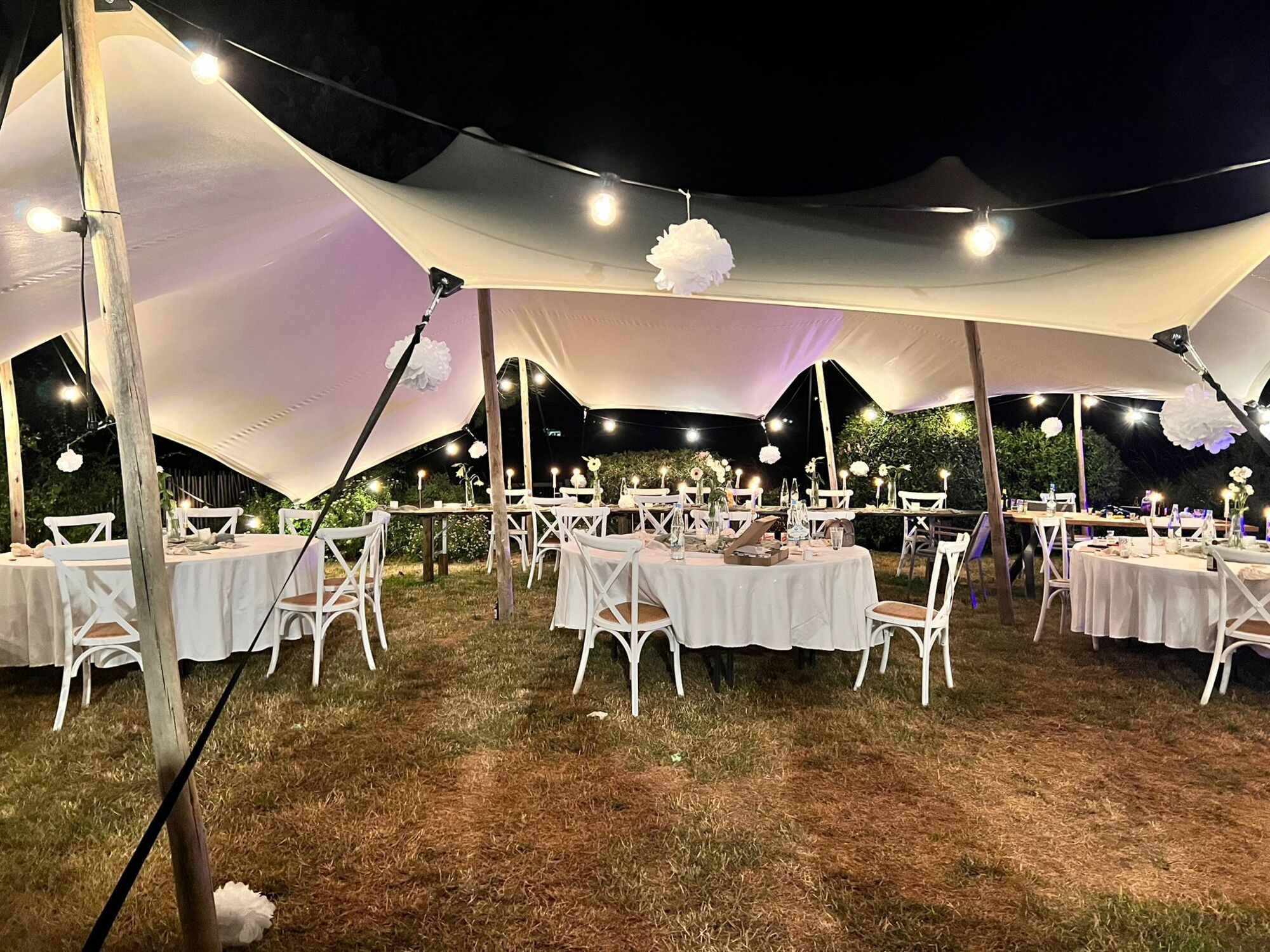 Triflexx voile tente stretch (560 g/m²) avec pinces - 8,5 x 10 m Sahara (out)/Sahara (in)