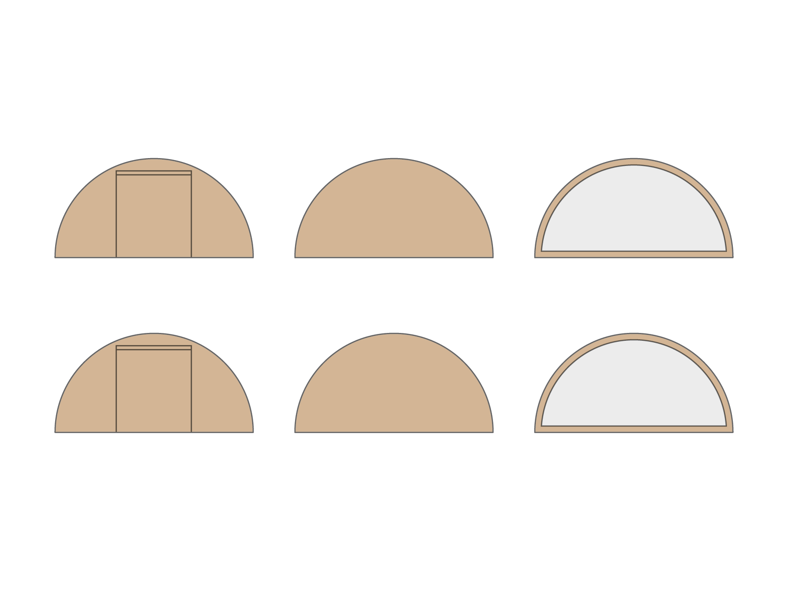 Stertent StellarLite zijwanden set - 12m diameter - Polyester Desert Sand