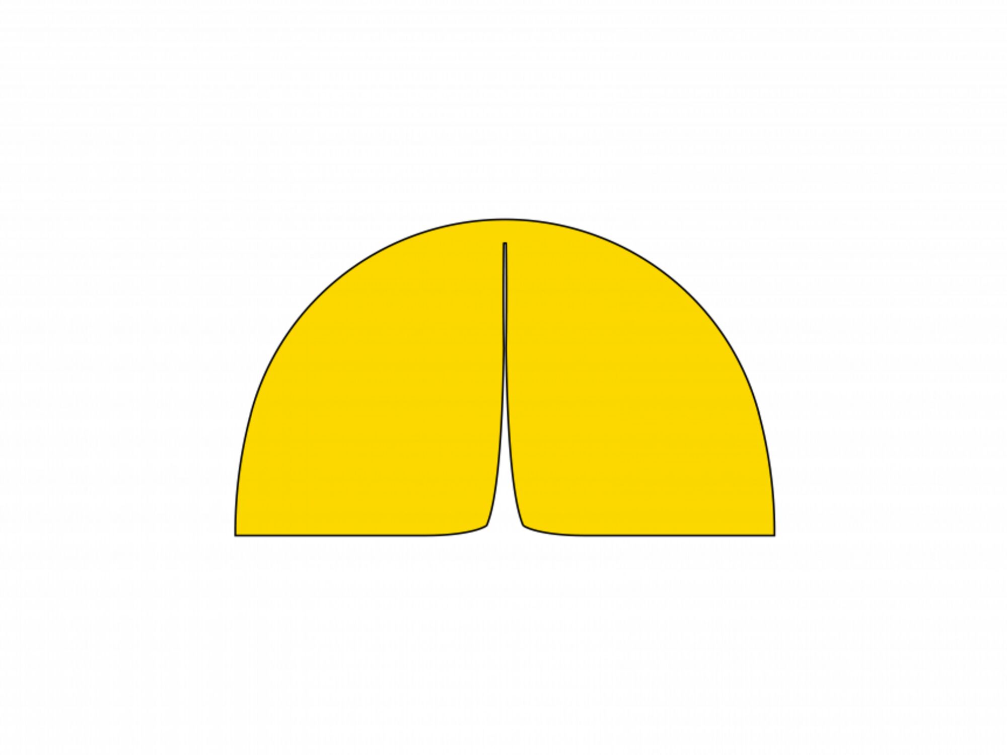 Opblaasbare tent Globe Zijwand deur (verticale rits) - 5m Geel