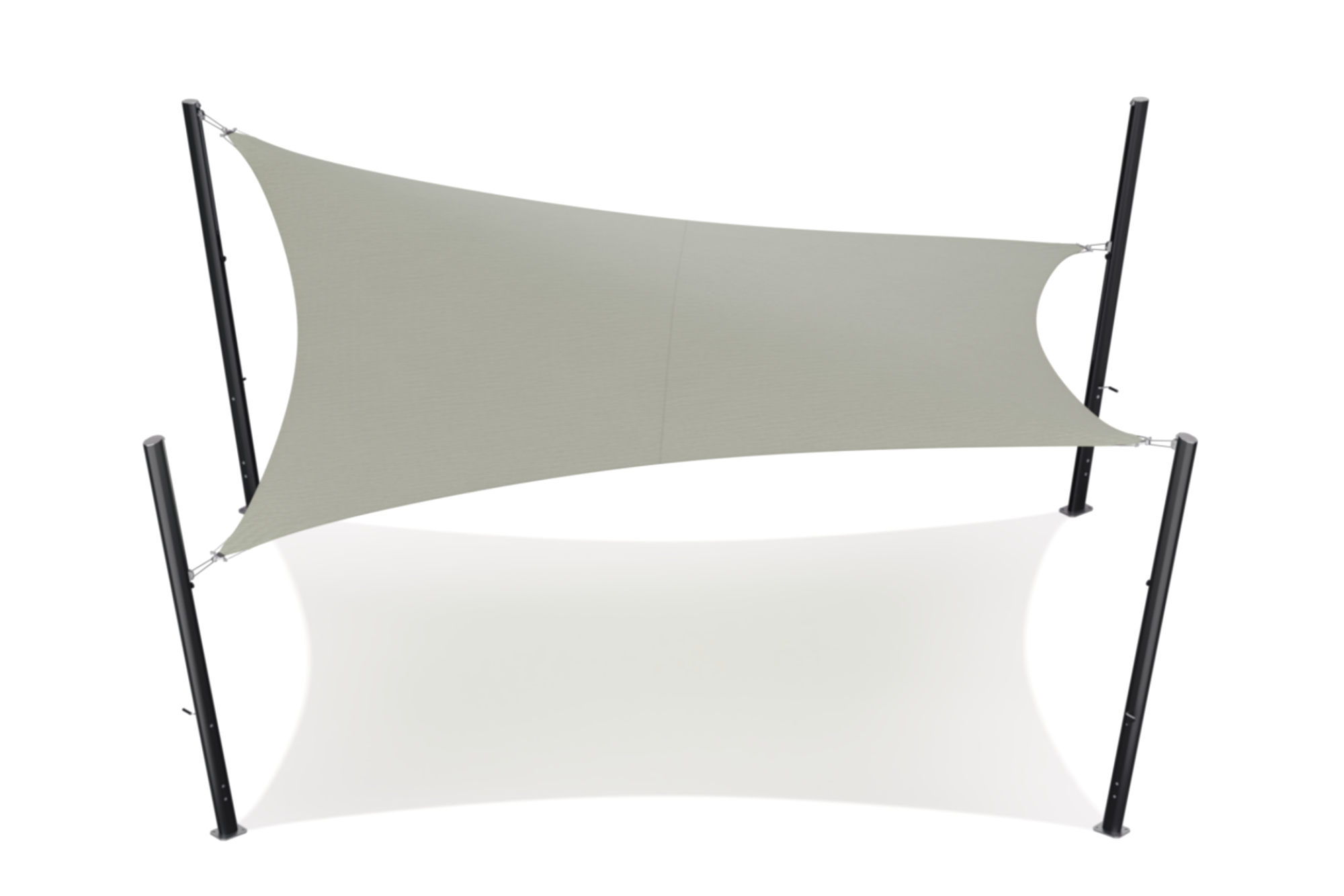 Shade sail - Triangle - 4 x 4 x 4 m - Waterproof - Polyester - Sandstone