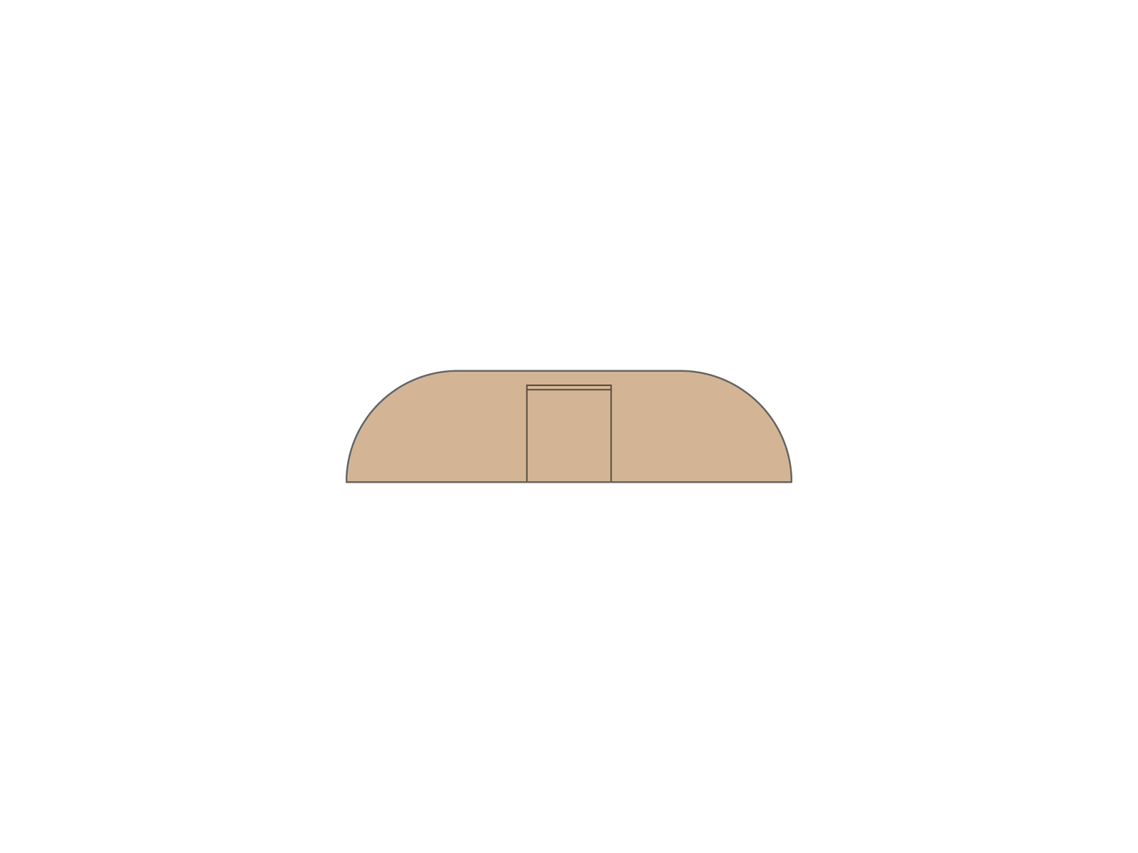 Double star tent StellarLite sidewall - door - 13 m - polyester Desert Sand