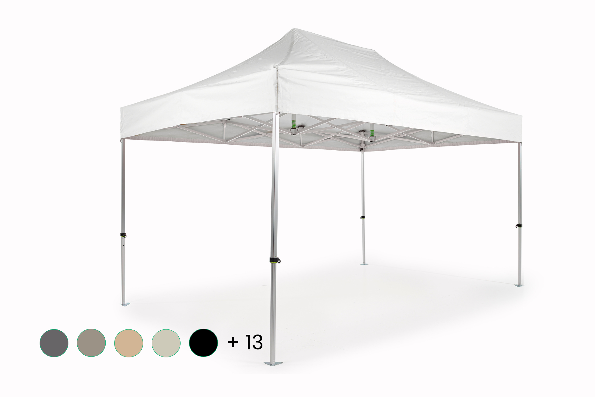 Folding tent AluForce with roof - 3x4,5m - Polyester White