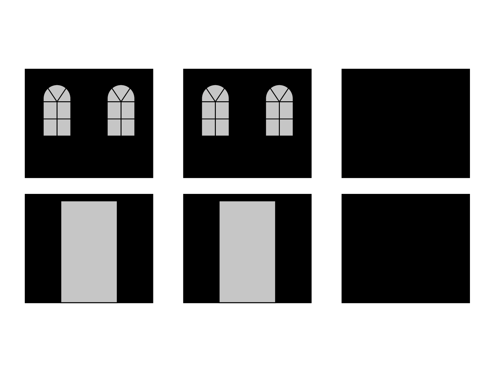 Kit de parois latérales avec sac de transport - Fenêtres en arche - 3x6m - noir