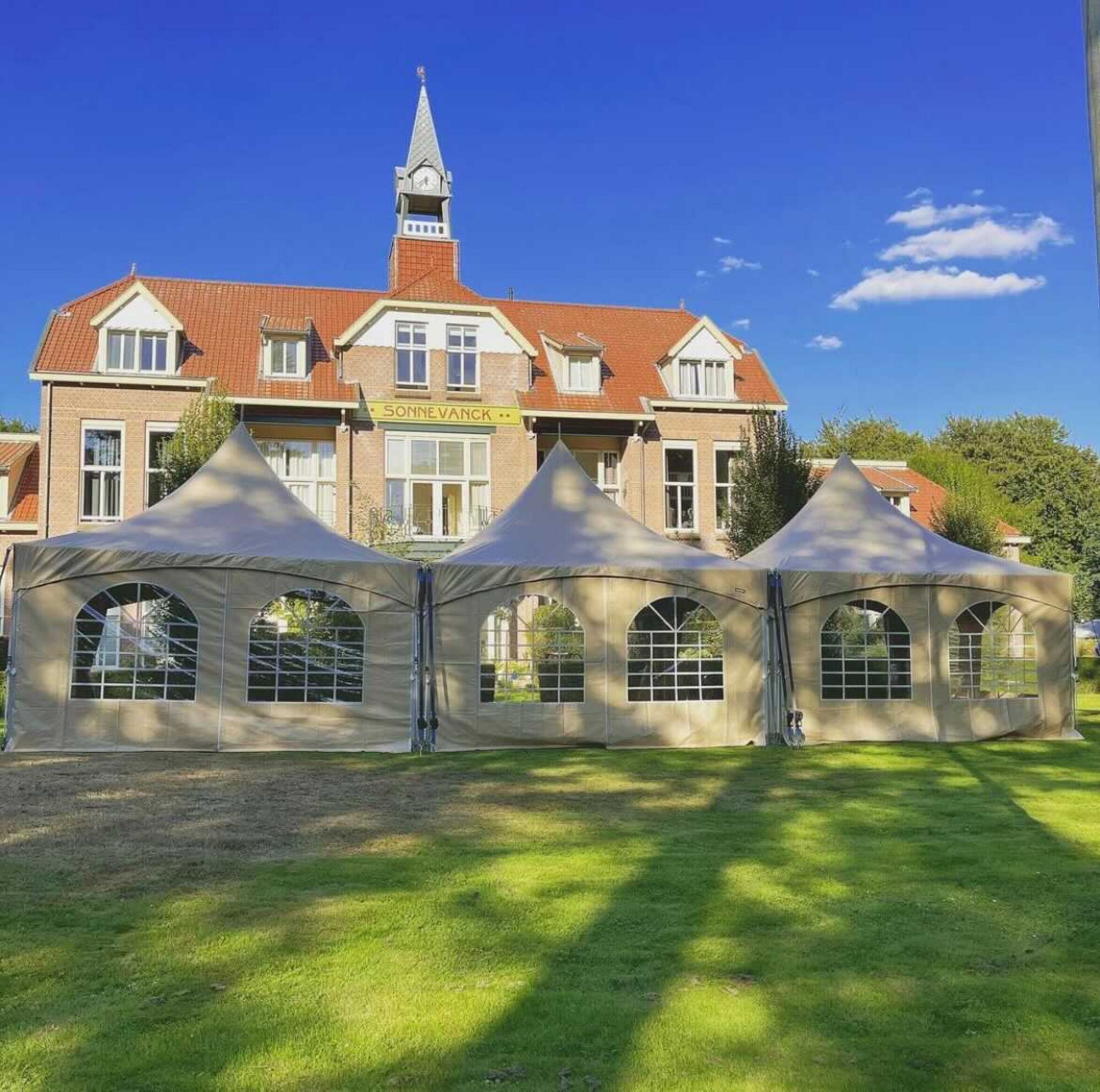 Pagoda tent keder round pole - without sidewalls  - 6x6m White