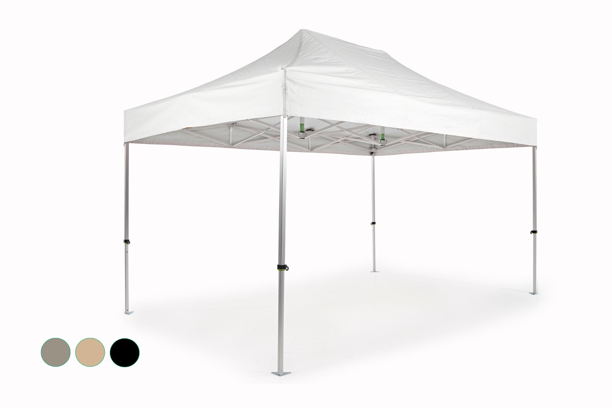 Carpa plegable AluForce con techo de PVC- 3x4,5m blanco
