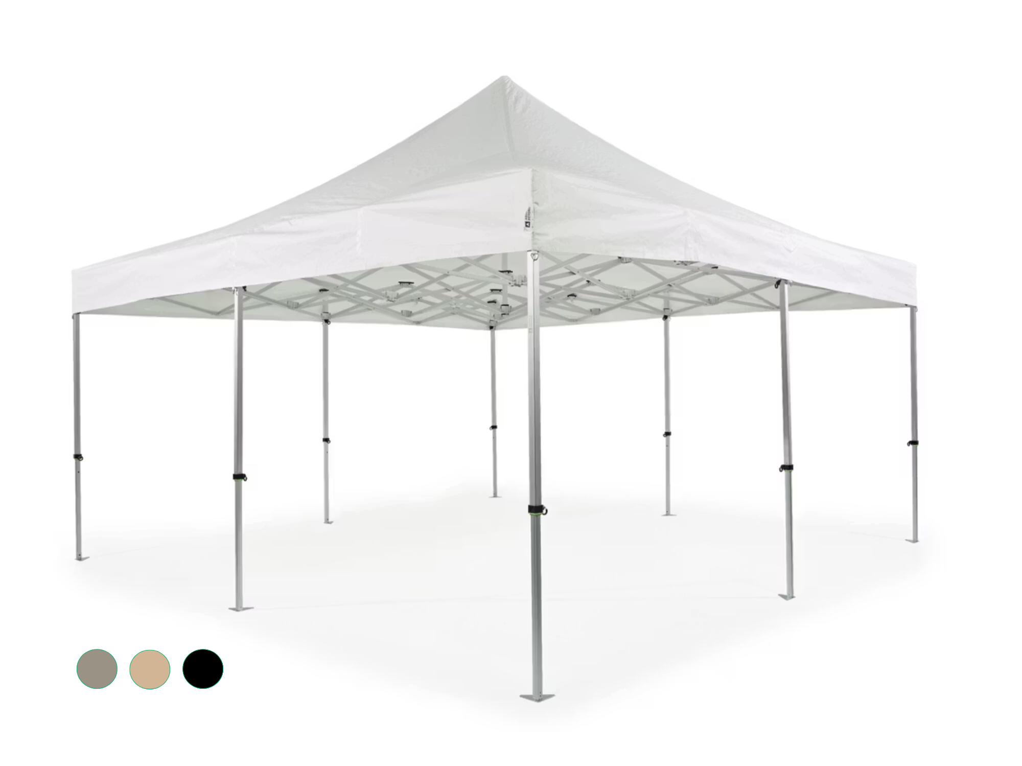 Faltpavillon AluForce mit Dachplane - 5 x 5 m - PVC light (matt) Weiß